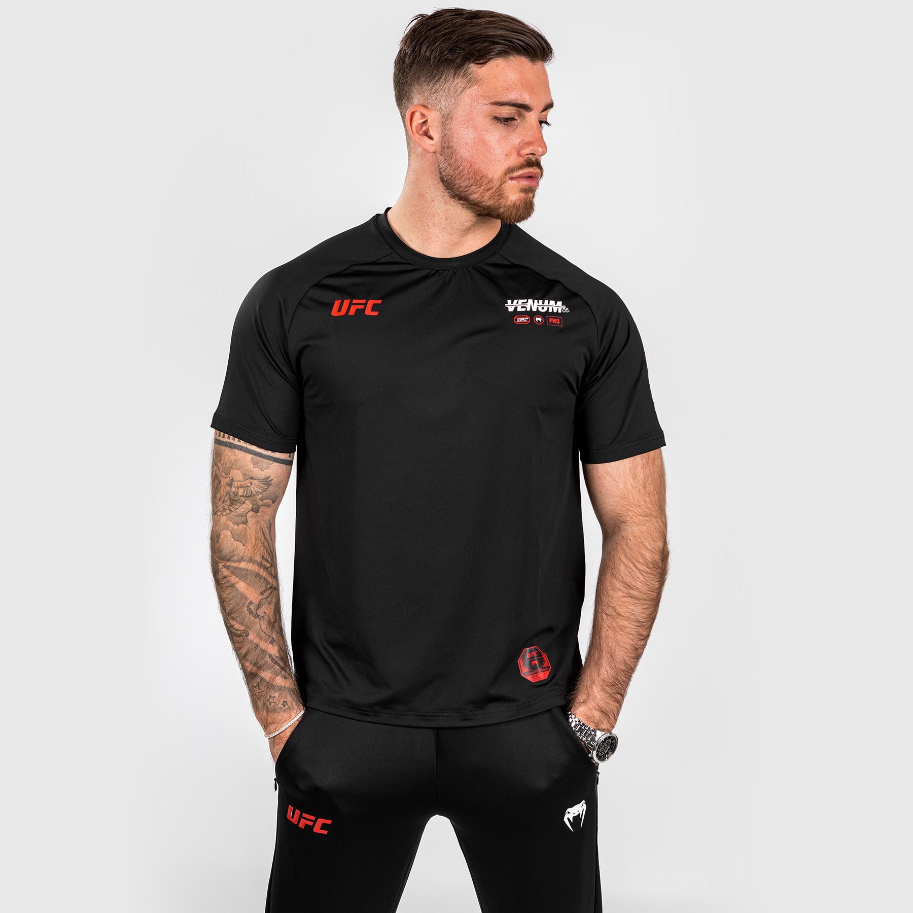ufc-adrenaline-by-venum-fight-week-dry-tech-t-shirt-herren-schwarz image 4