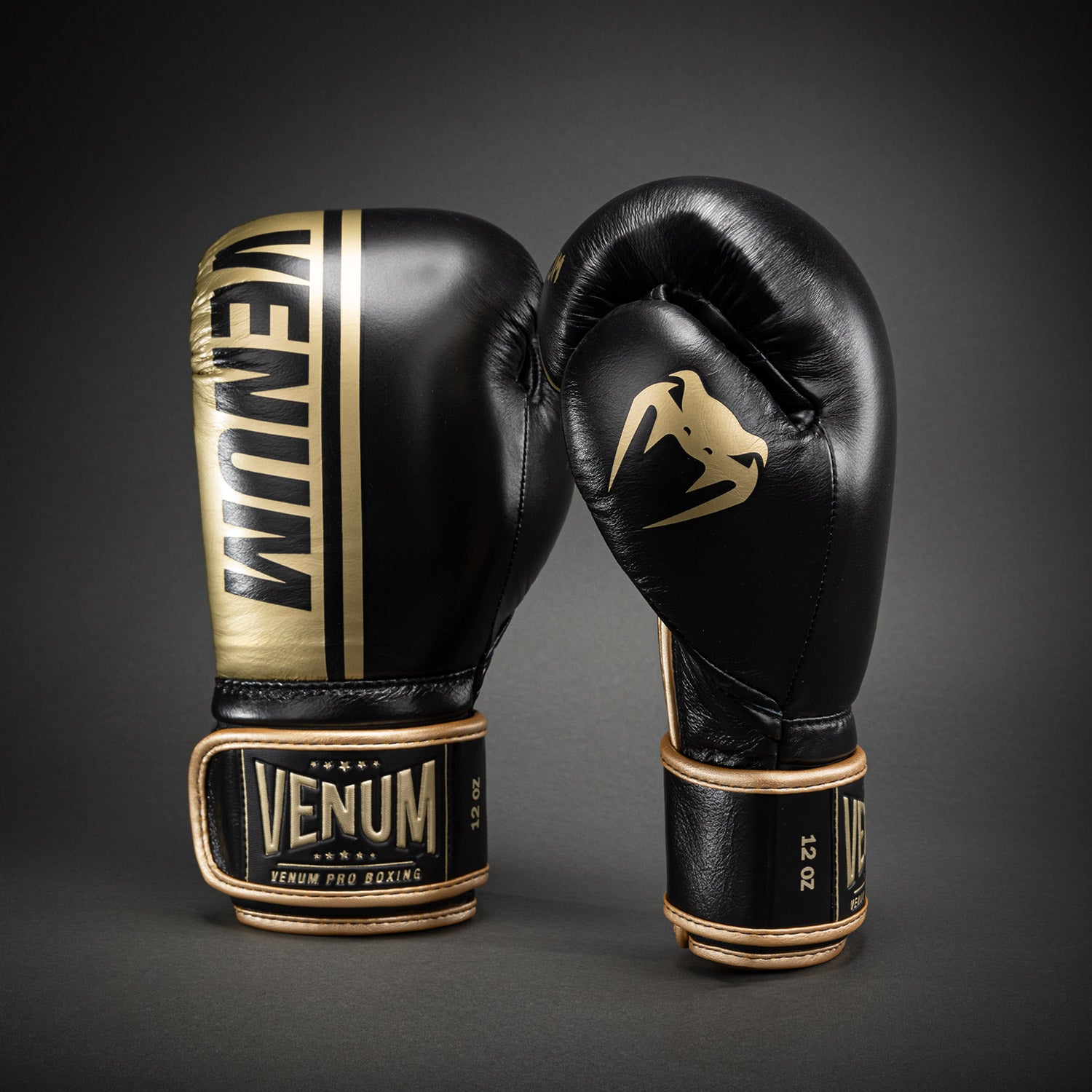 venum-shield-profi-boxhandschuhe-klettverschluss-schwarz-gold image 2