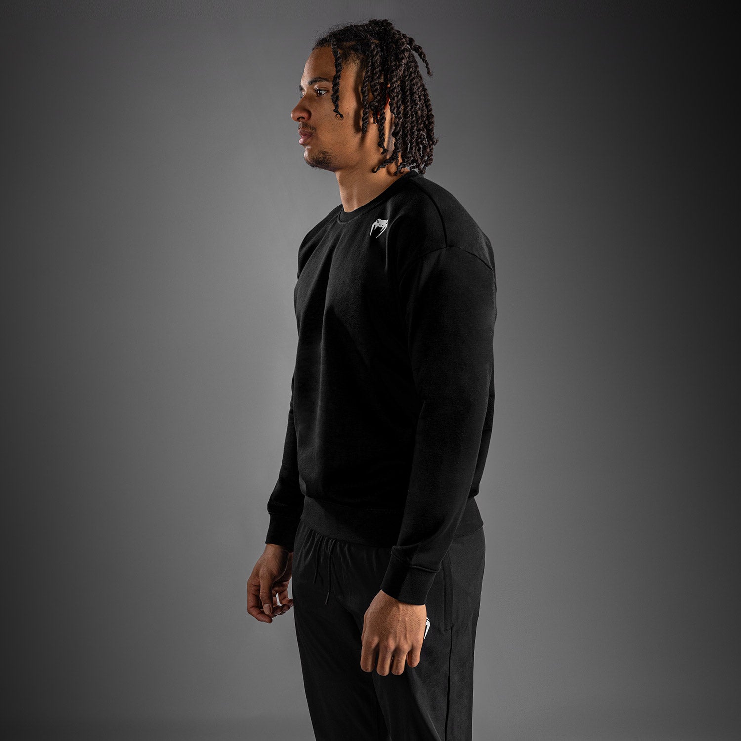venum-lineup-fleece-pullover-schwarz-wei image 3