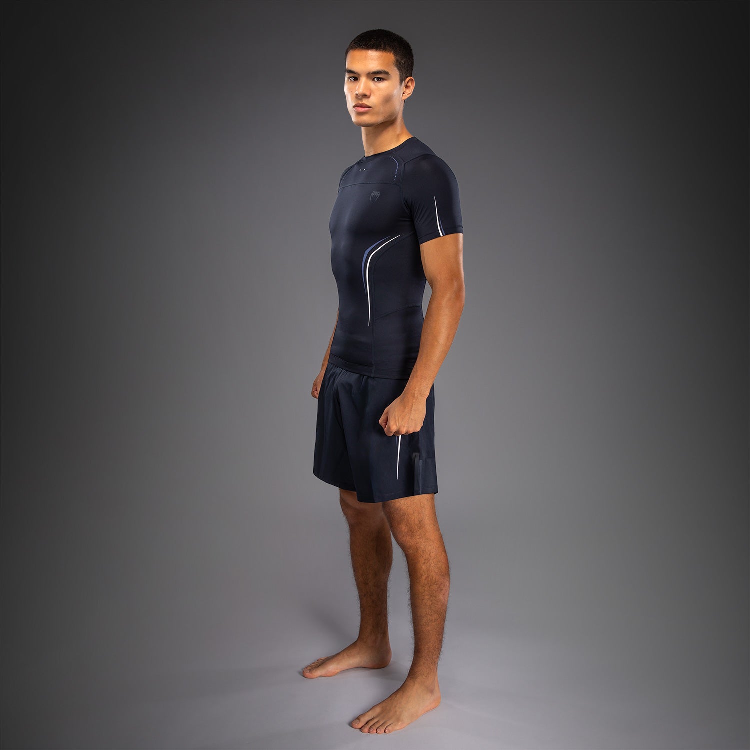 venum-g-core-kurzarm-rashguard-herren-marineblau-wei image 2