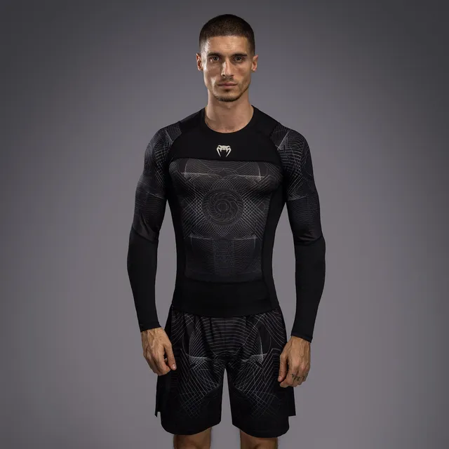 venum-g-fit-air-langarm-rashguard-herren-tiefschwarz-w-stensand image 1