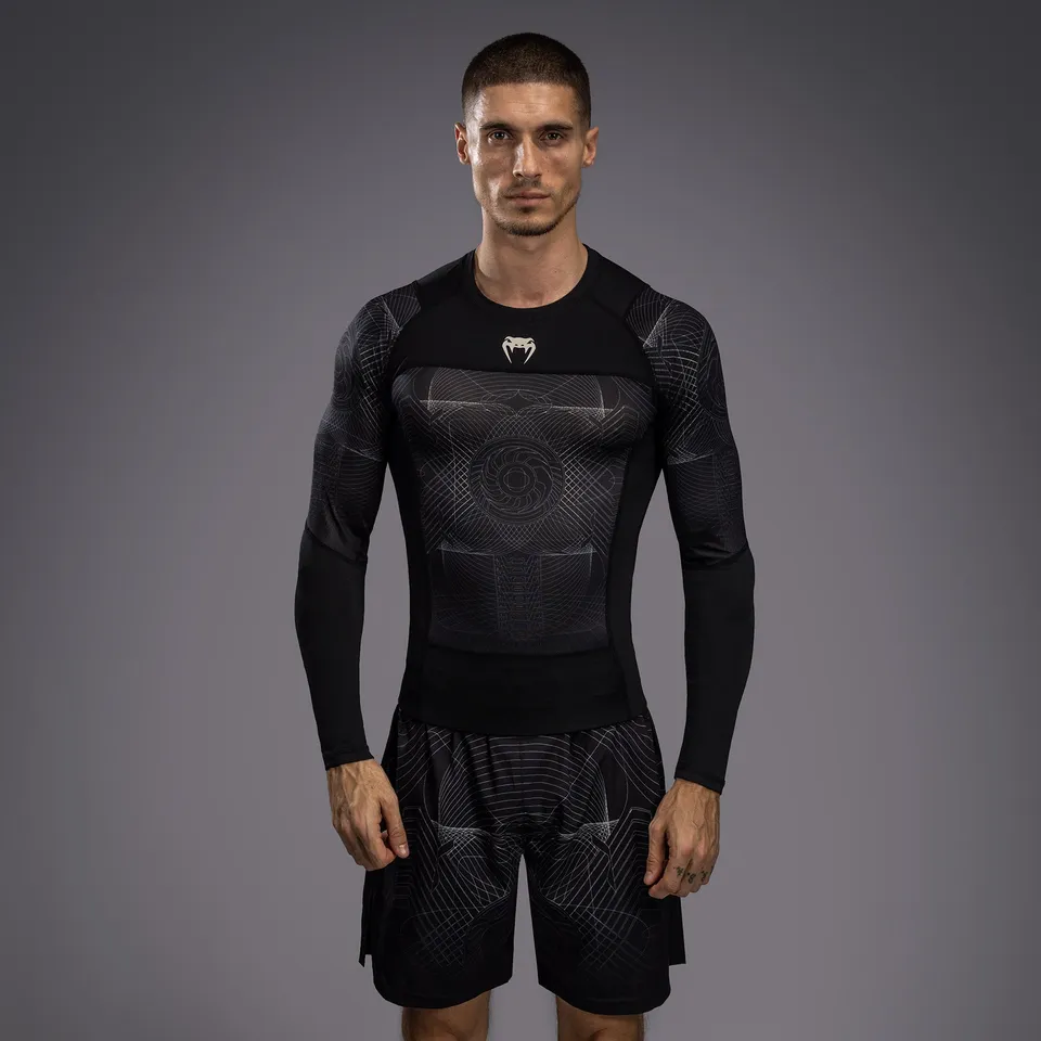 venum-g-fit-air-langarm-rashguard-herren-tiefschwarz-w-stensand image 1