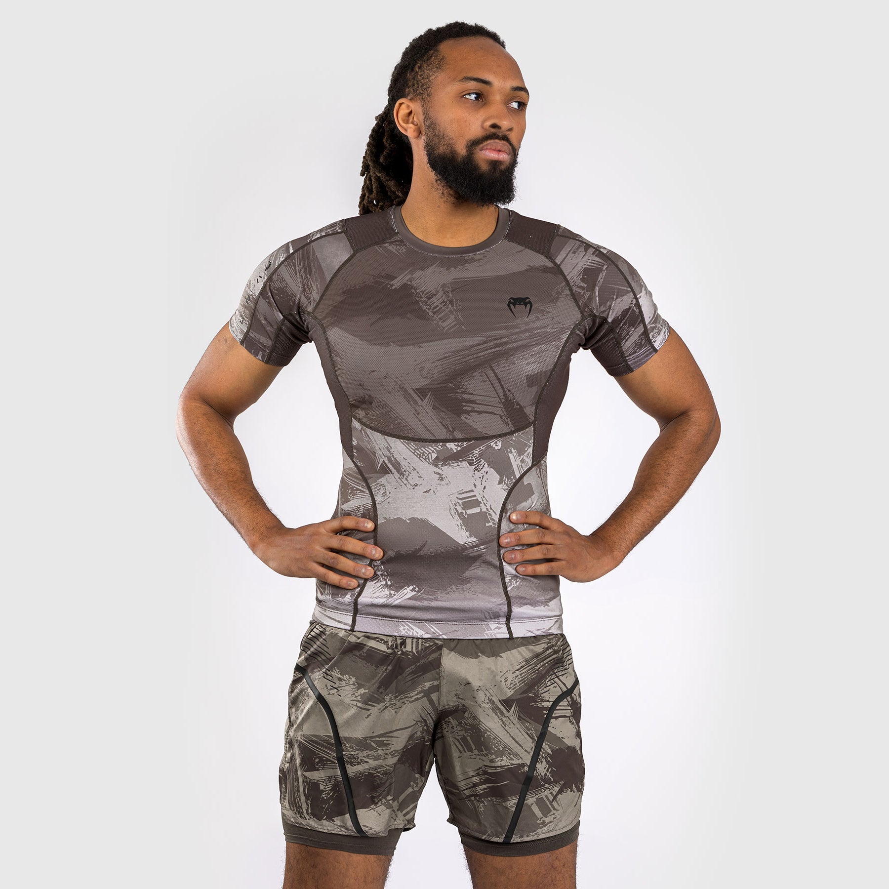 venum-electron-3-0-kurzarm-rashguard-sand image 1