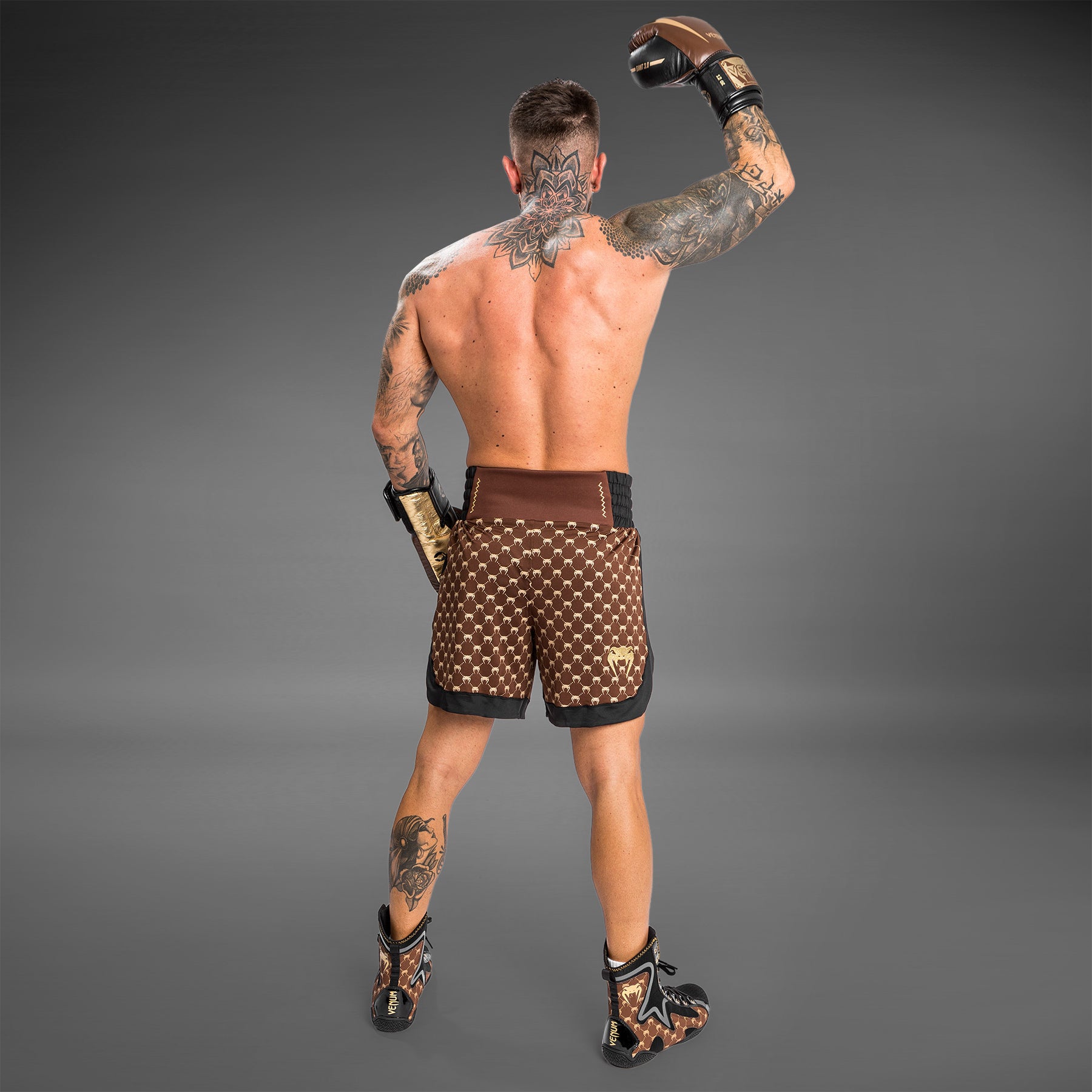 venum-monogram-boxershorts-schwarz-braun image 5