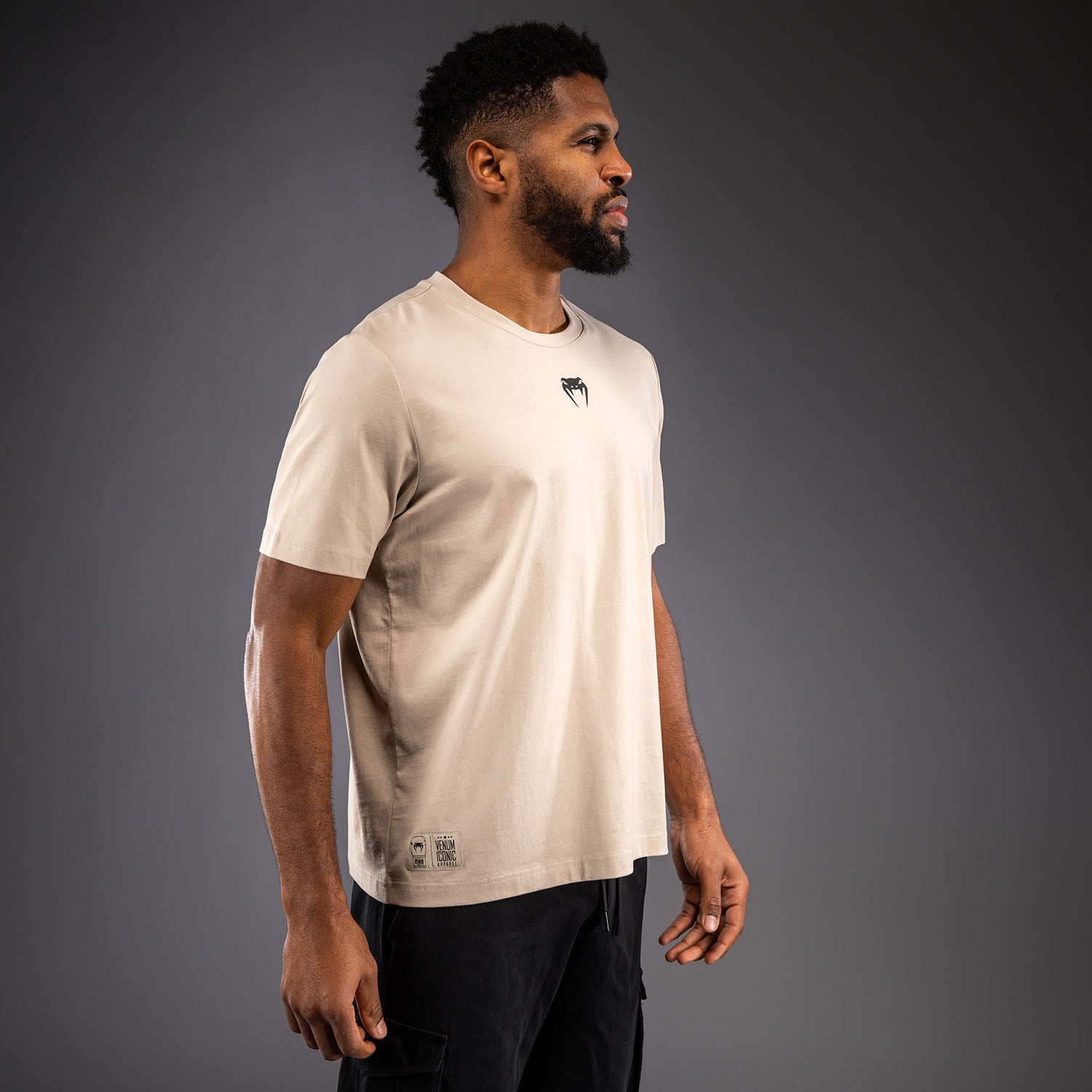 venum-fight-icon-t-shirt-aus-baumwolle-hellbeige image 3