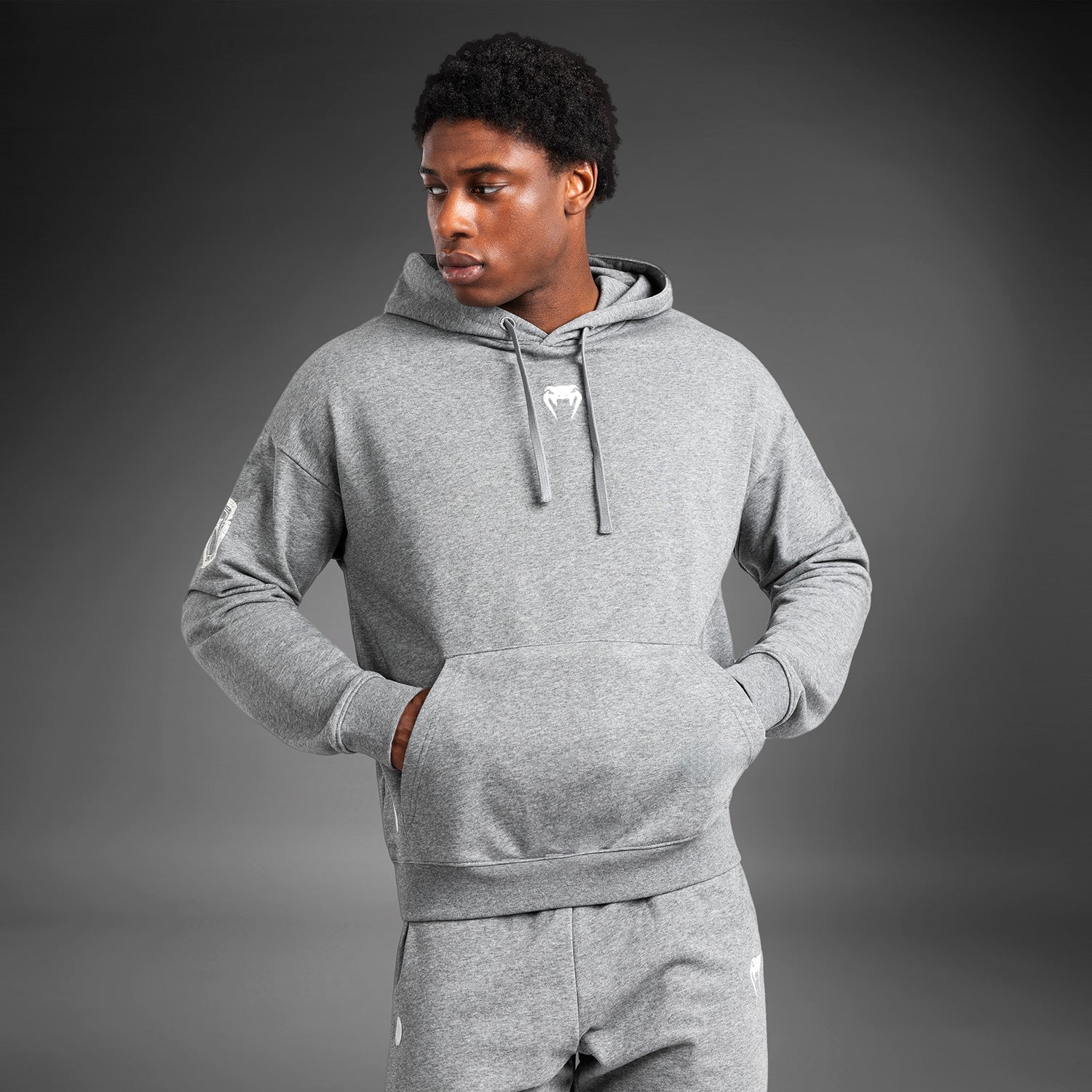 venum-vortex-xl-lite-herren-hoodie-helles-heather-grau image 1