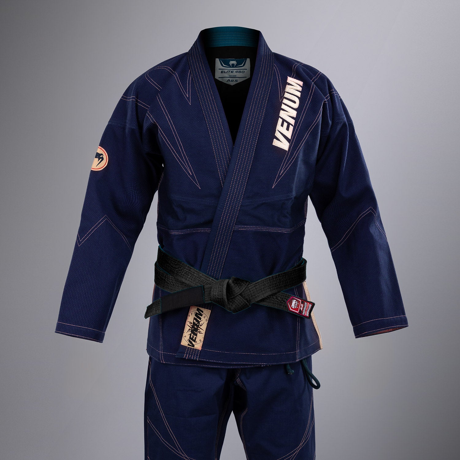 venum-elite-5-0-bjj-gi-450-gsm-unisex-marine-blau image 3