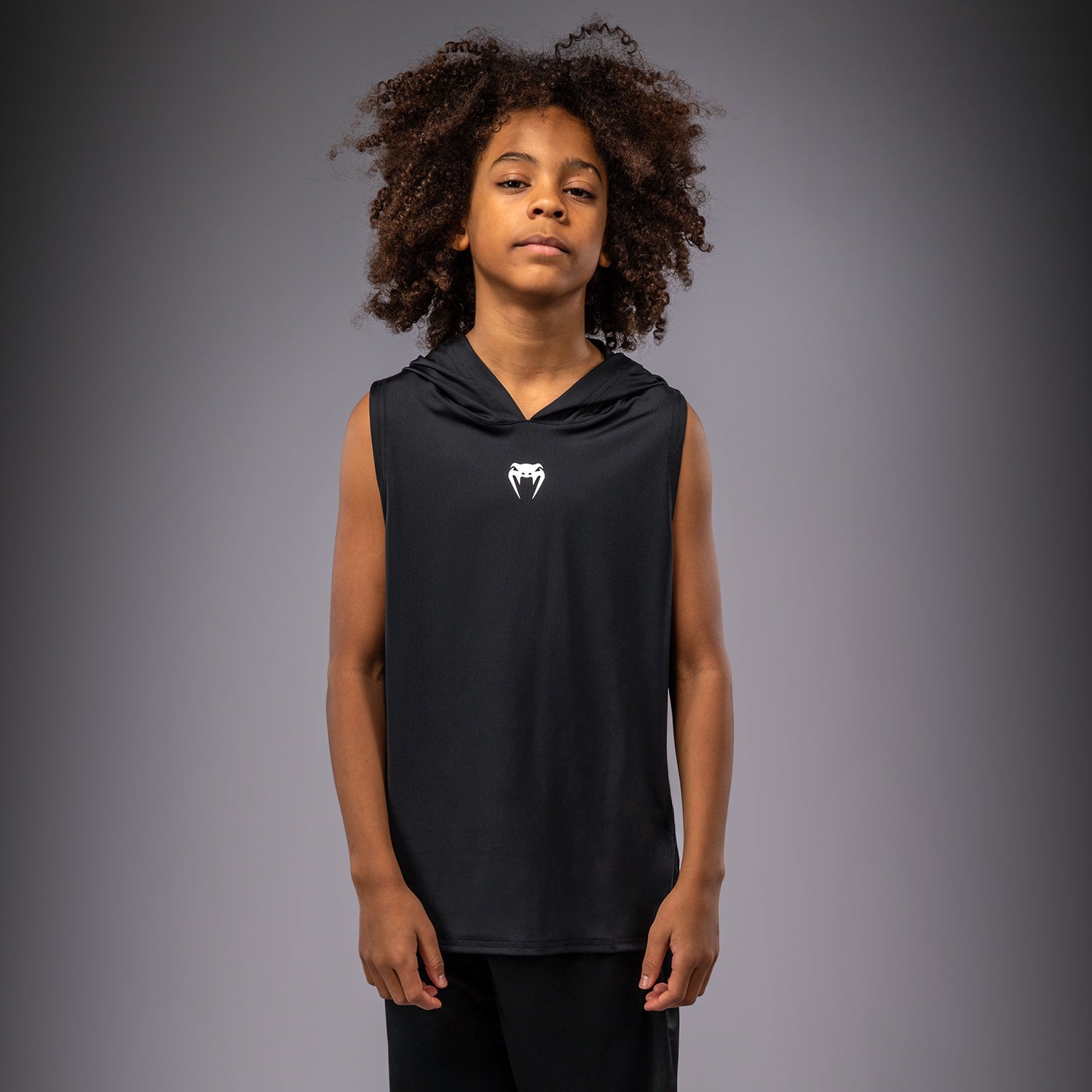 venum-elite-rmelloser-dry-tech-kapuzenpullover-kinder-schwarz image 1