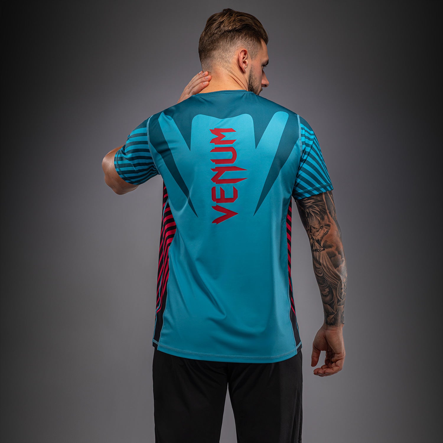 venum-attack-90-dry-tech-t-shirt-t-rkis-rot-f-r-herren image 3