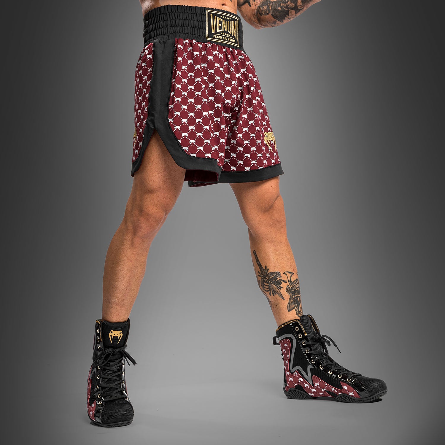 venum-monogram-boxershorts-schwarz-burgund image 5