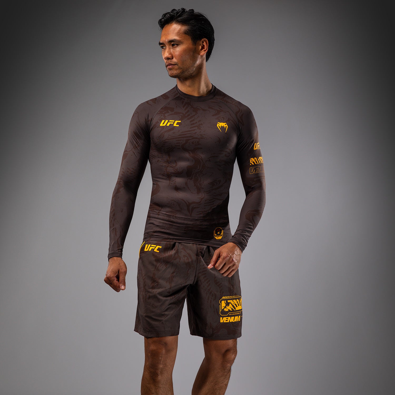 ufc-fusion-by-venum-fight-week-performance-rashguard-herren-langarm-erdiges-brau image 4