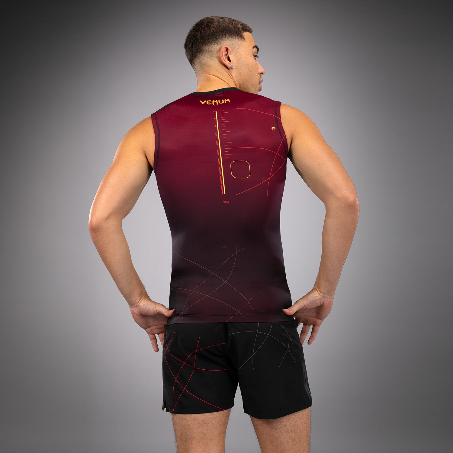 venum-tactical-xt-rmellos-rashguard-herren-schwarz-burgund-gold image 3