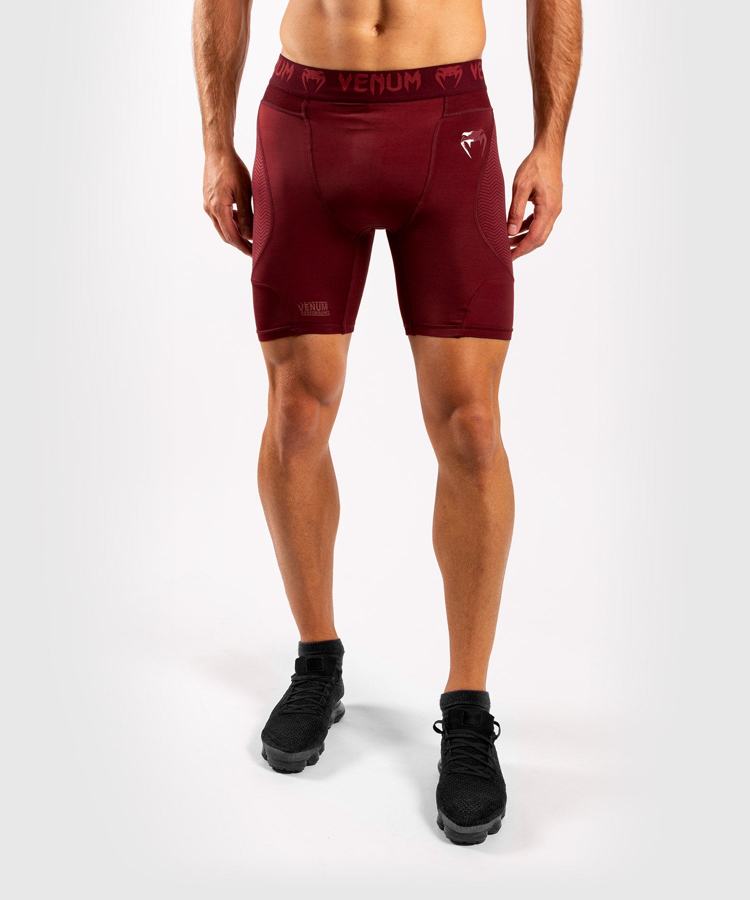 venum-g-fit-kompressions-shorts-herren-burgundrot image 1