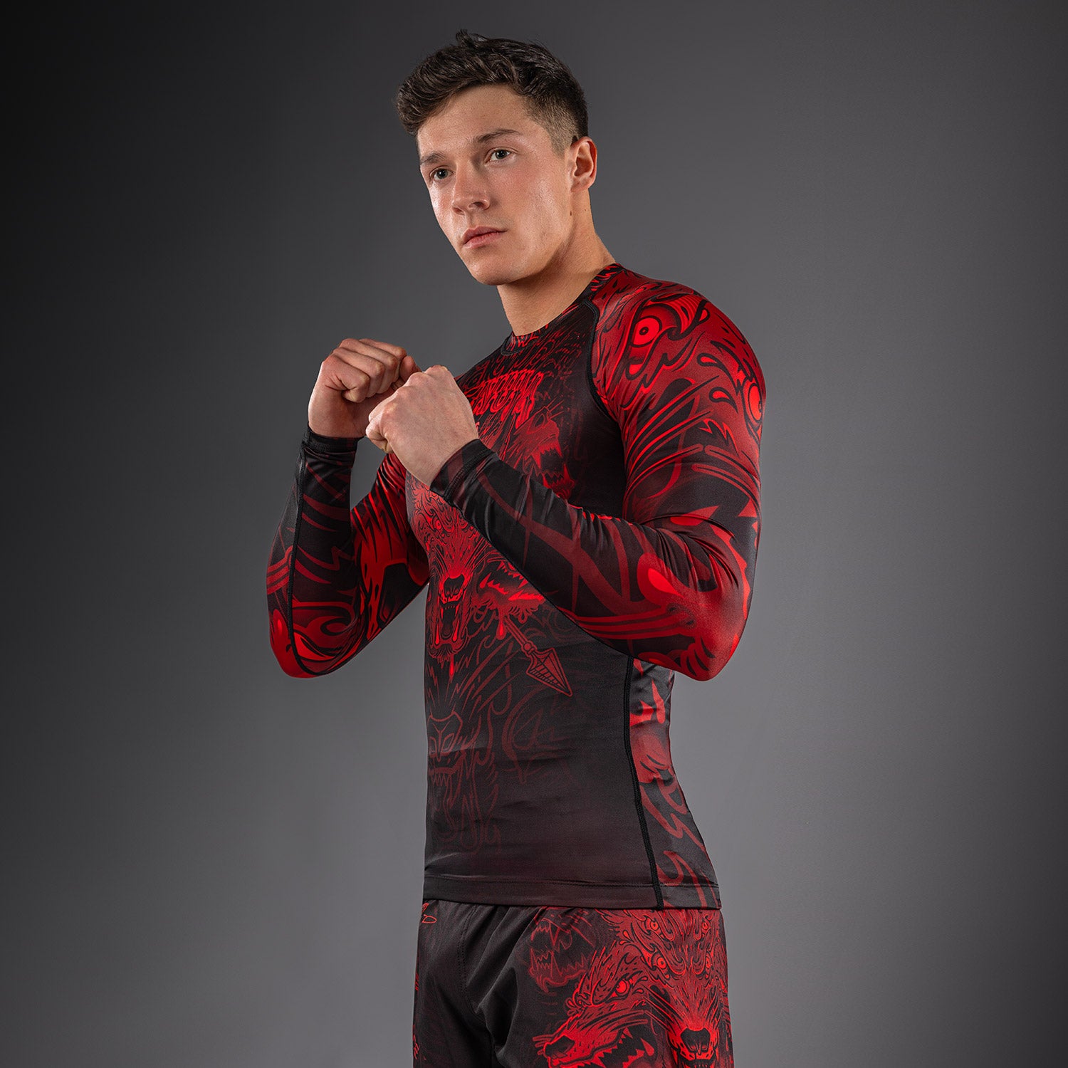 venum-wolf-atak-langarm-rashguard-schwarz-rot image 6