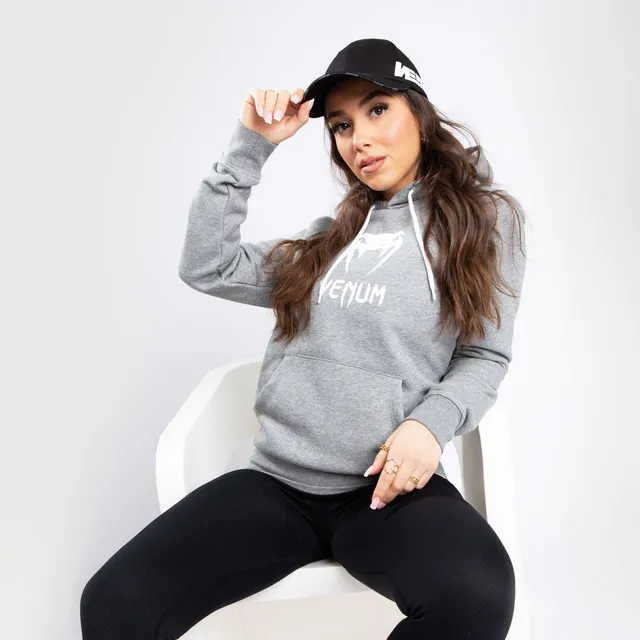 venum-classic-hooded-sweatshirt-damen-hellgrau-meliert image 1