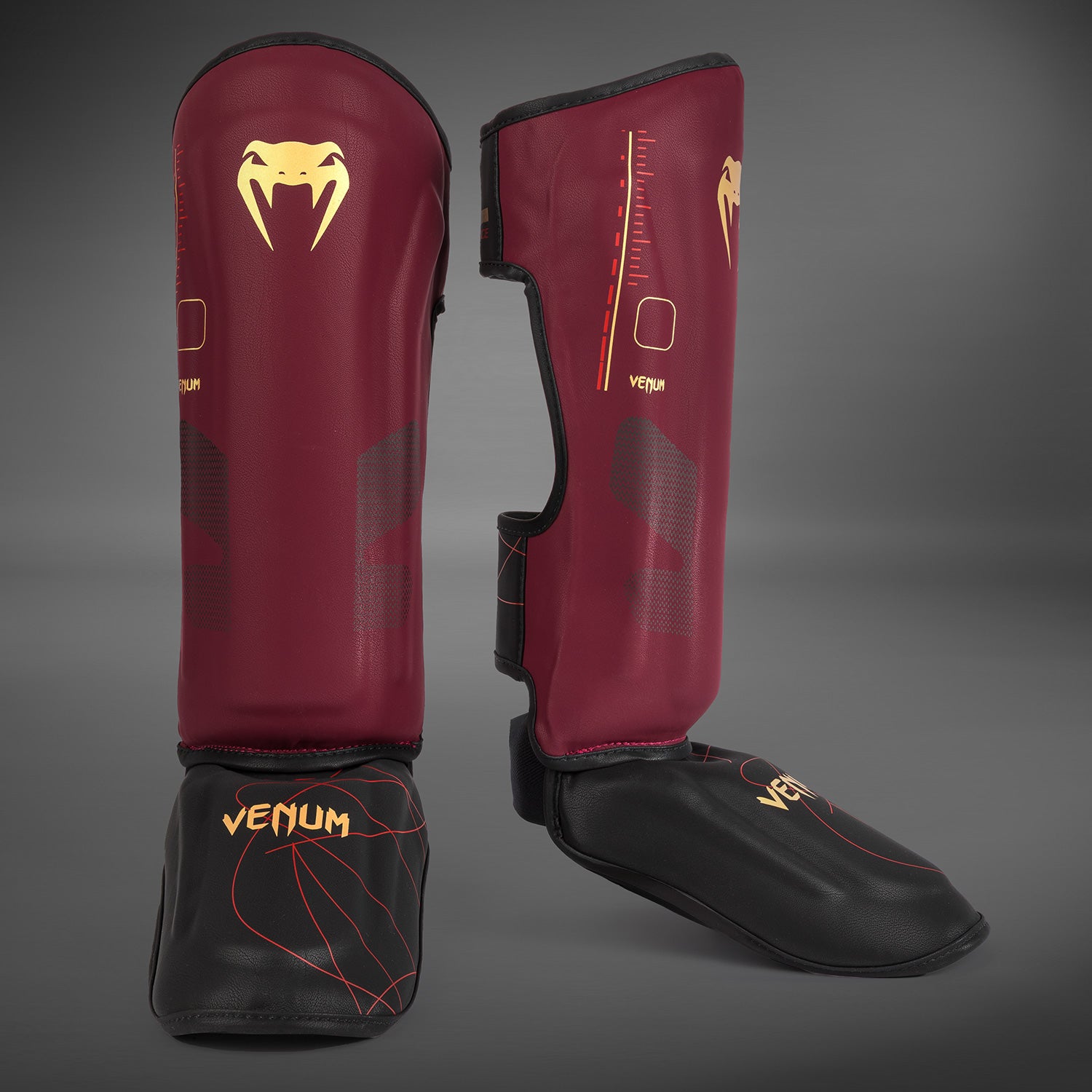 venum-tactical-xt-schienbeinschoner-schwarz-burgund-gold image 2