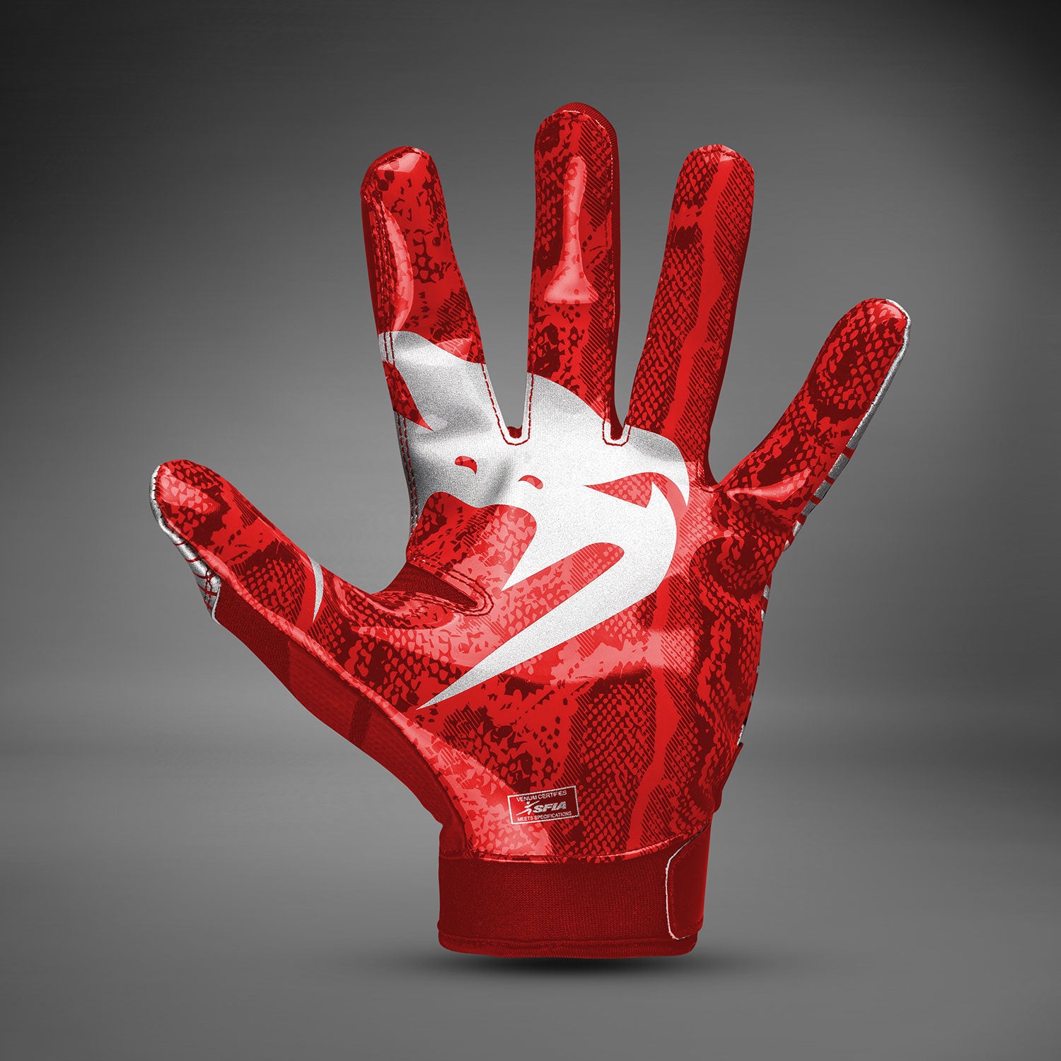 venum-elite-football-handschuhe-rot-silber image 3