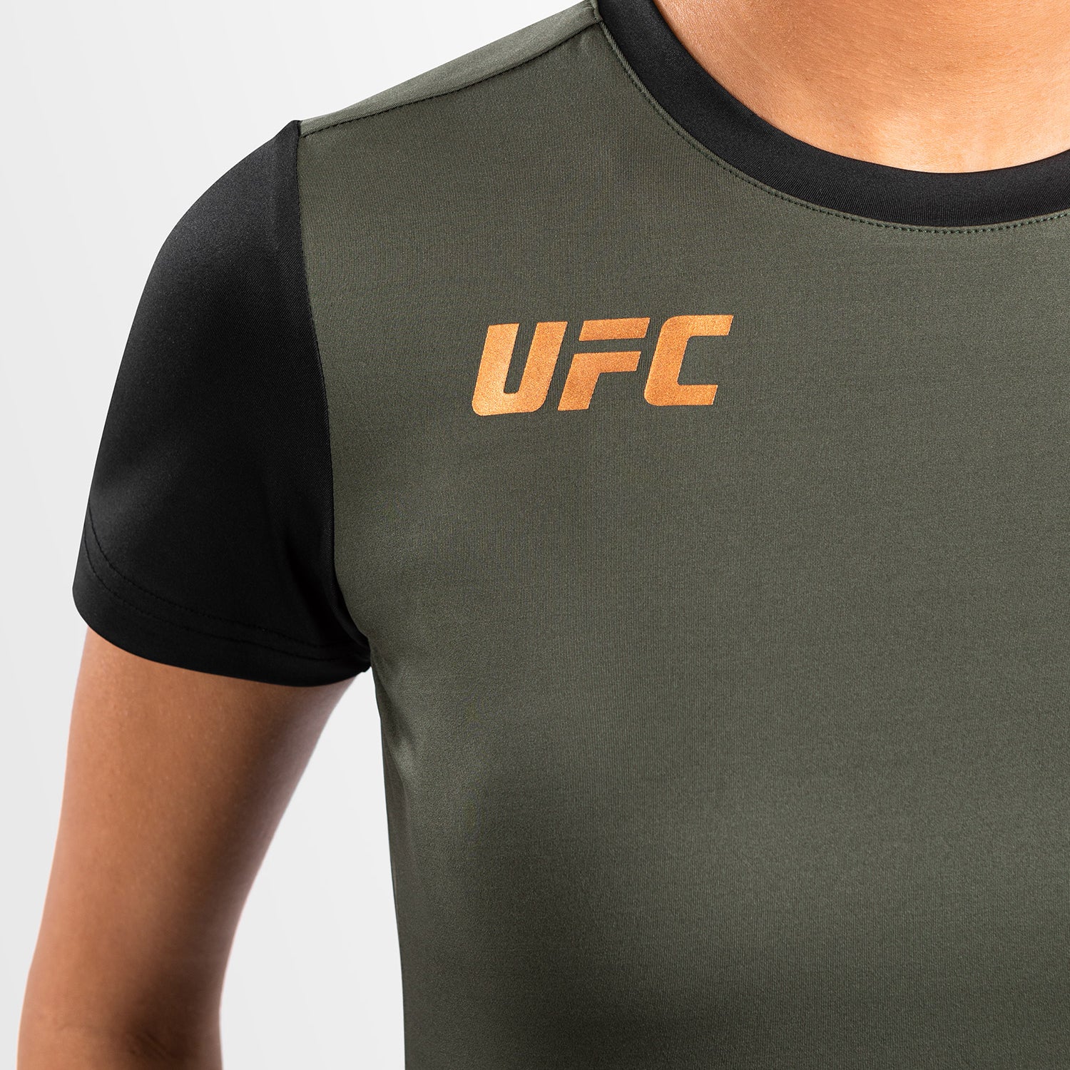 ufc-adrenaline-by-venum-fight-week-dry-tech-t-shirt-damen-khaki-bronze image 3