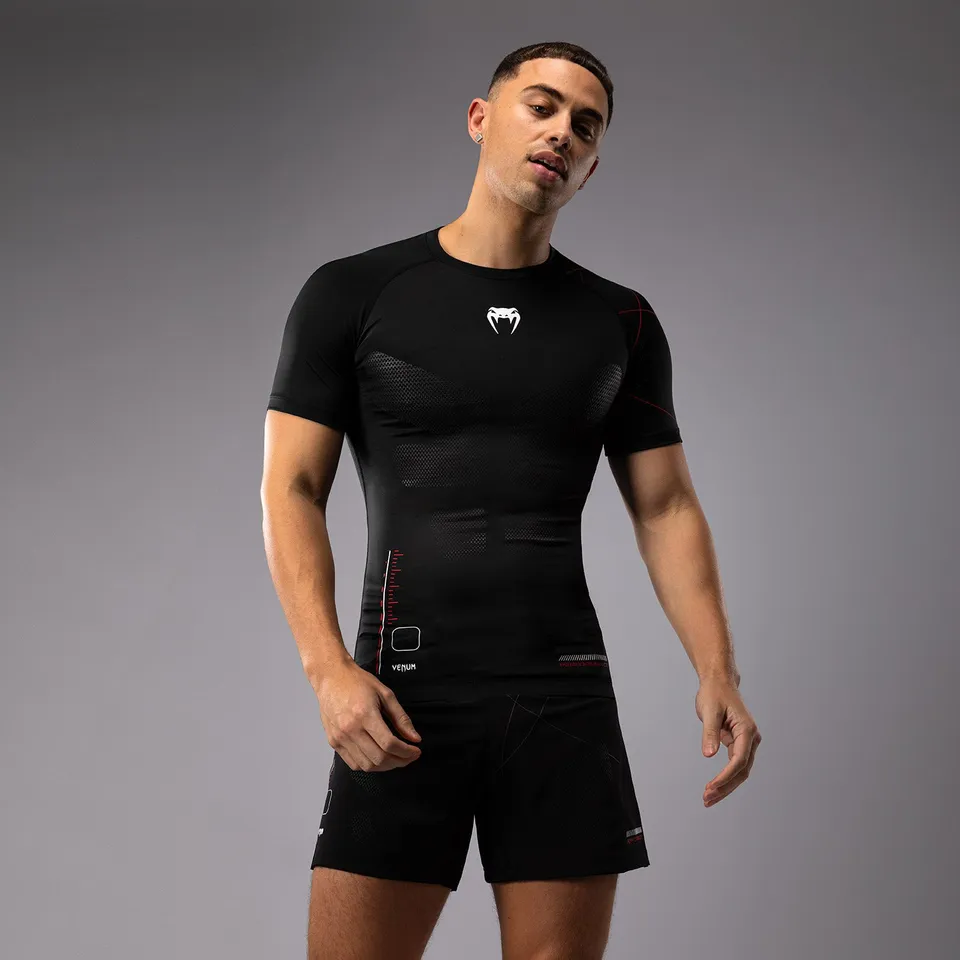 venum-tactical-xt-rashguard-kurzarm-herren-schwarz-feuerrot image 1