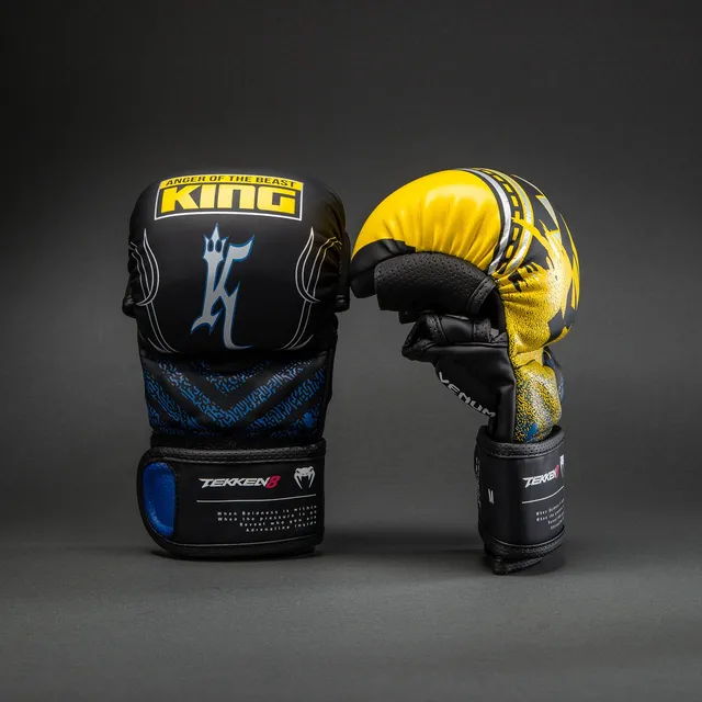 venum-x-tekken-8-king-sparring-handschuhe-schwarz-gelb image 1