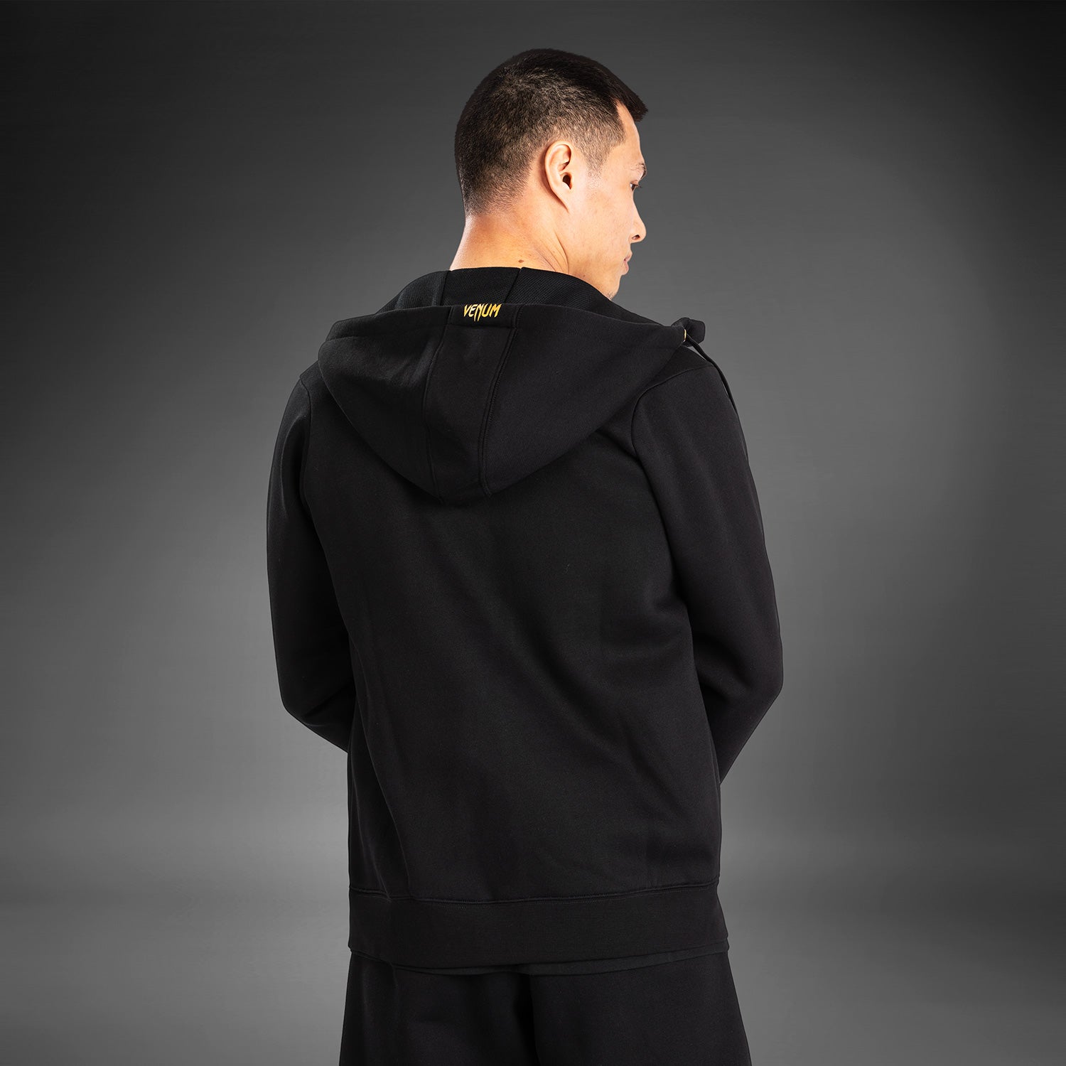 ufc-fusion-by-venum-replica-herren-zip-hoodie-champion-schwarz-gold image 2