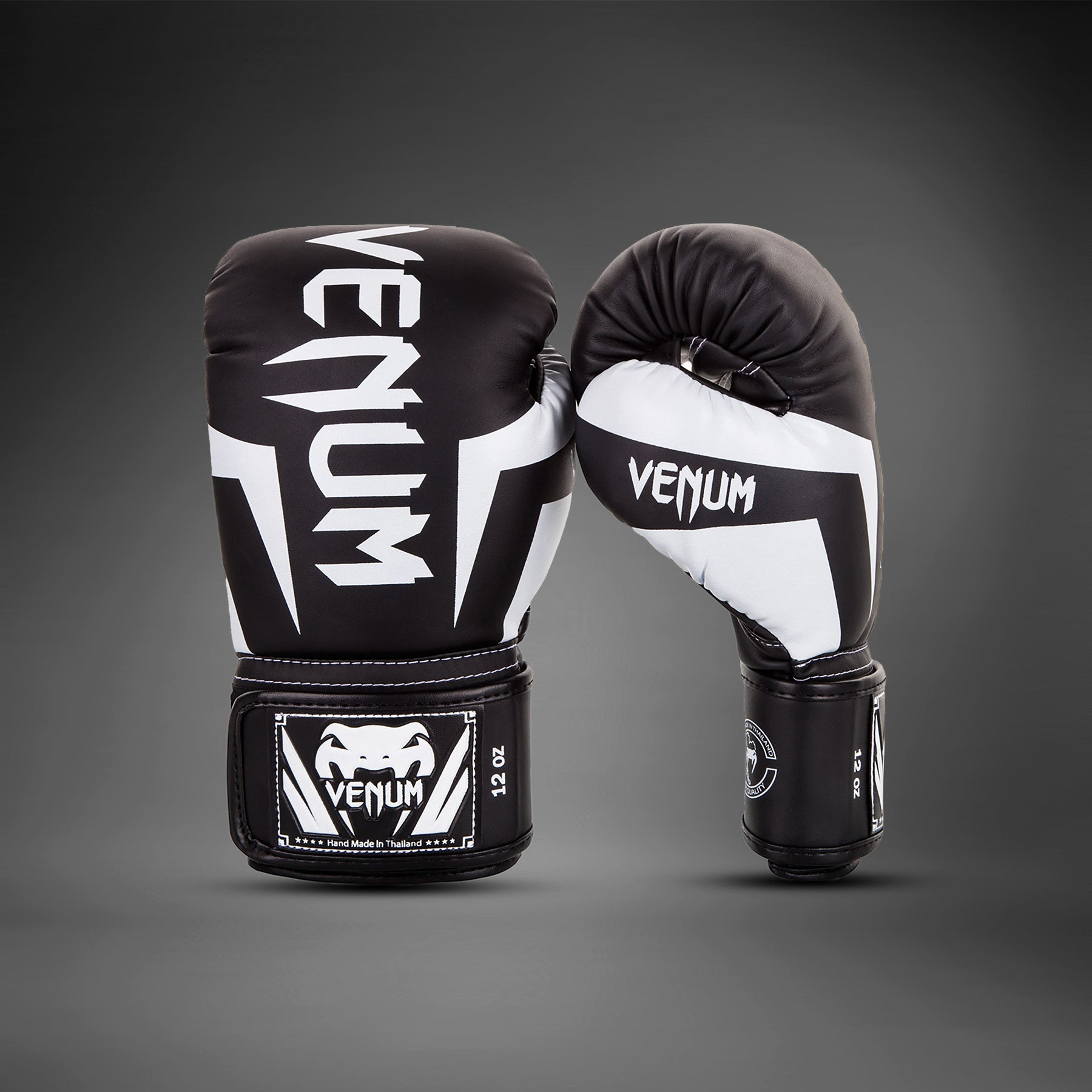 venum-elite-boxhandschuhe-schwarz-wei-training image 1