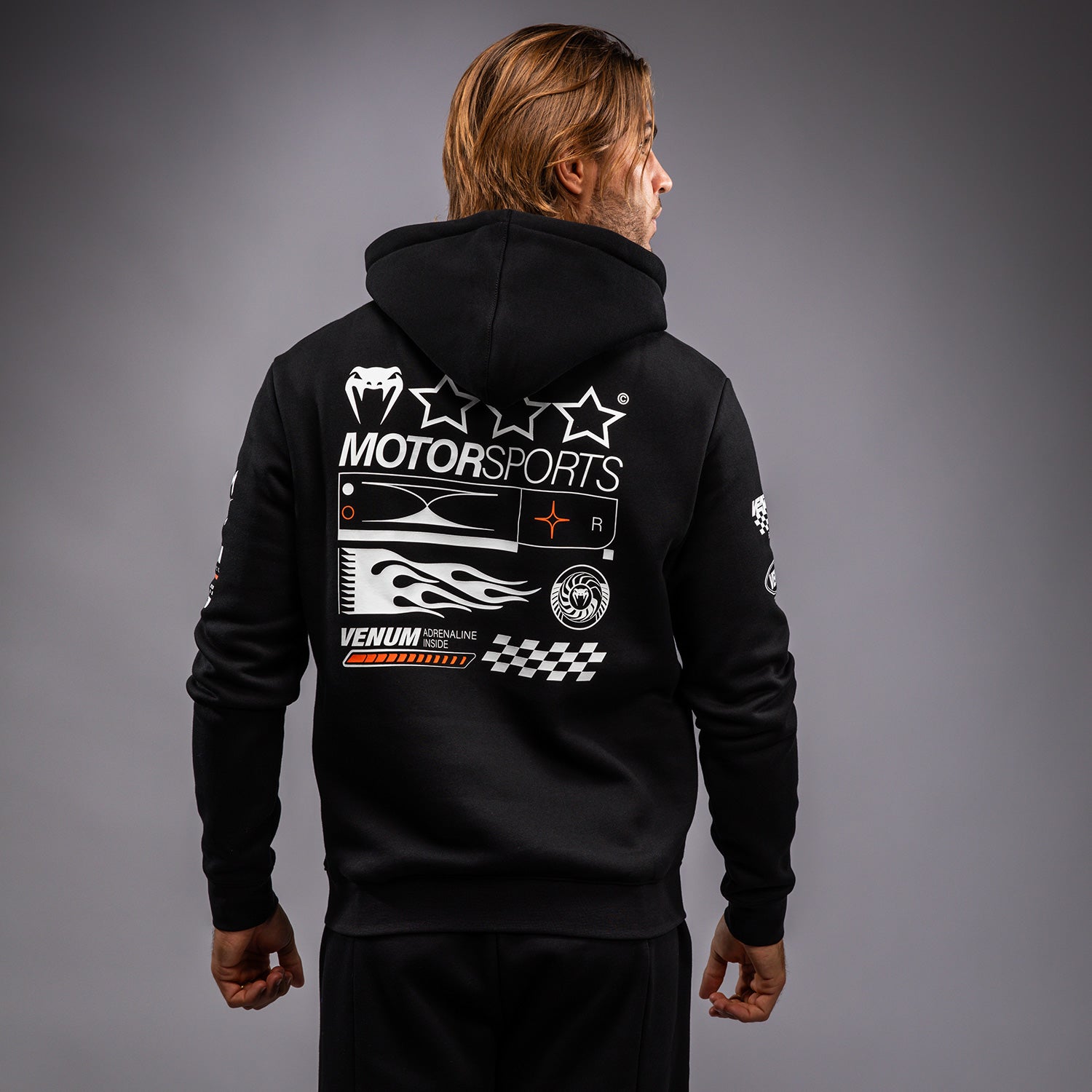 venum-motorsport-hoodie-herren-tiefschwarz image 2