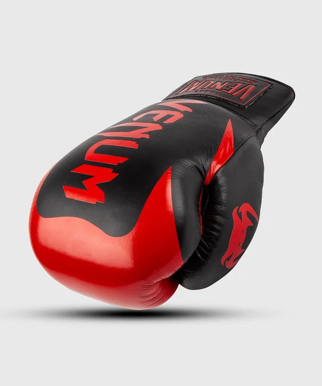 venum-hammer-profi-boxhandschuhe-mit-schn-rung-schwarz-rot image 1