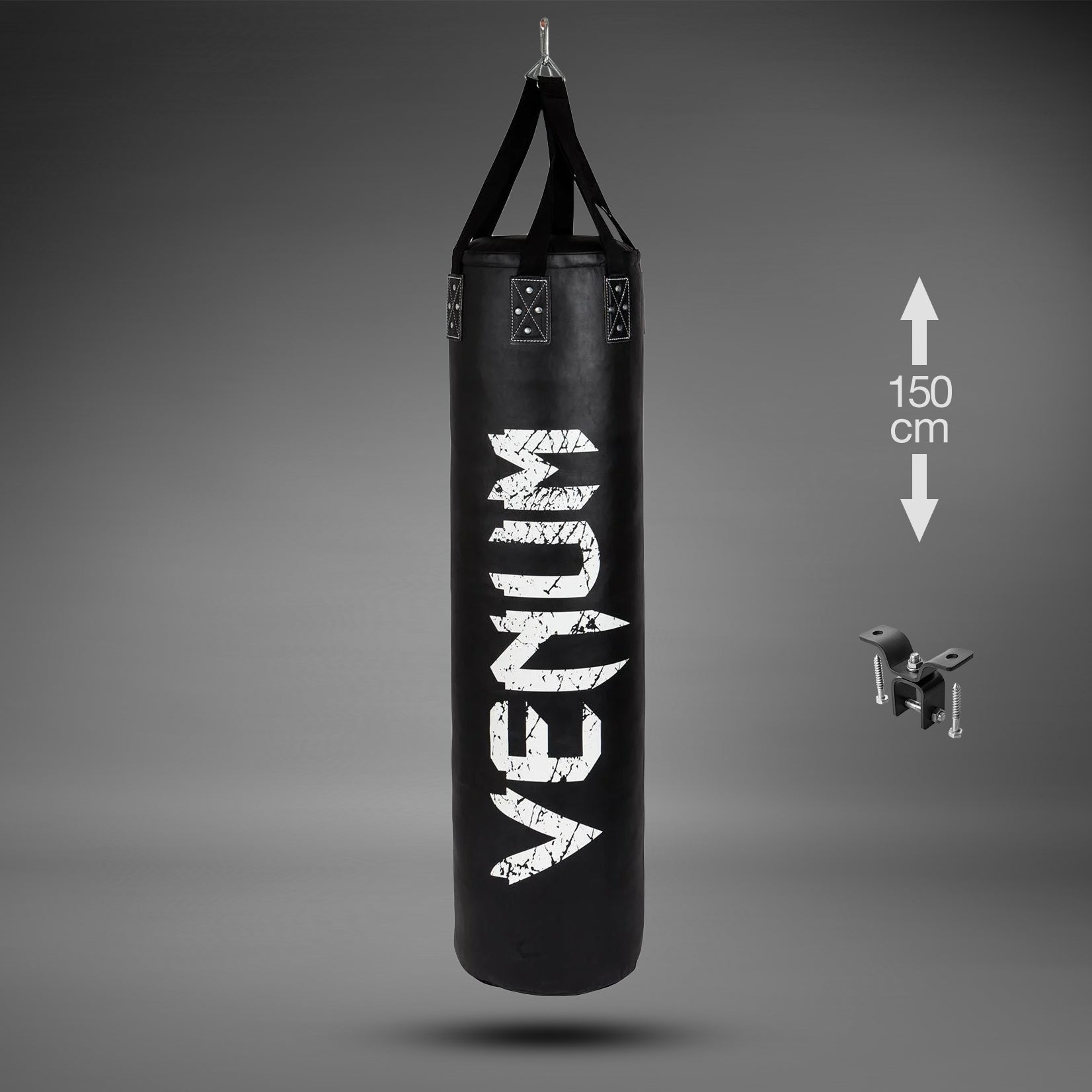 venum-challenger-boxsack-gef-llt-150-cm-schwarz-wei-inkl-deckenhaken image 1
