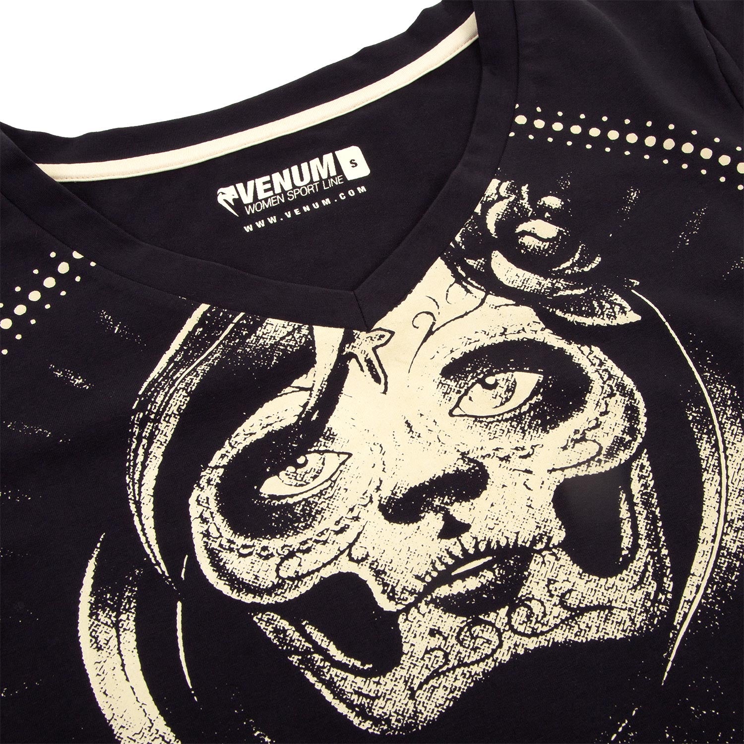 venum-santa-muerte-t-shirt-damen-schwarz-gelb image 4