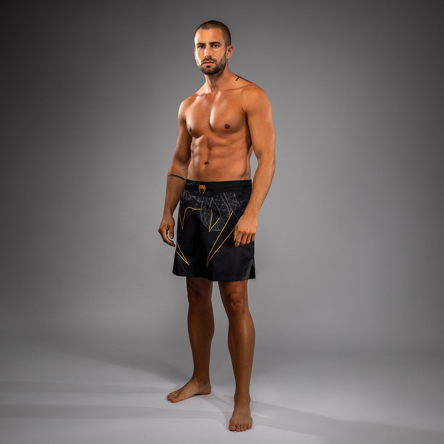 venum-serpenti-fight-shorts-herren-schwarz-silber-gold image 1