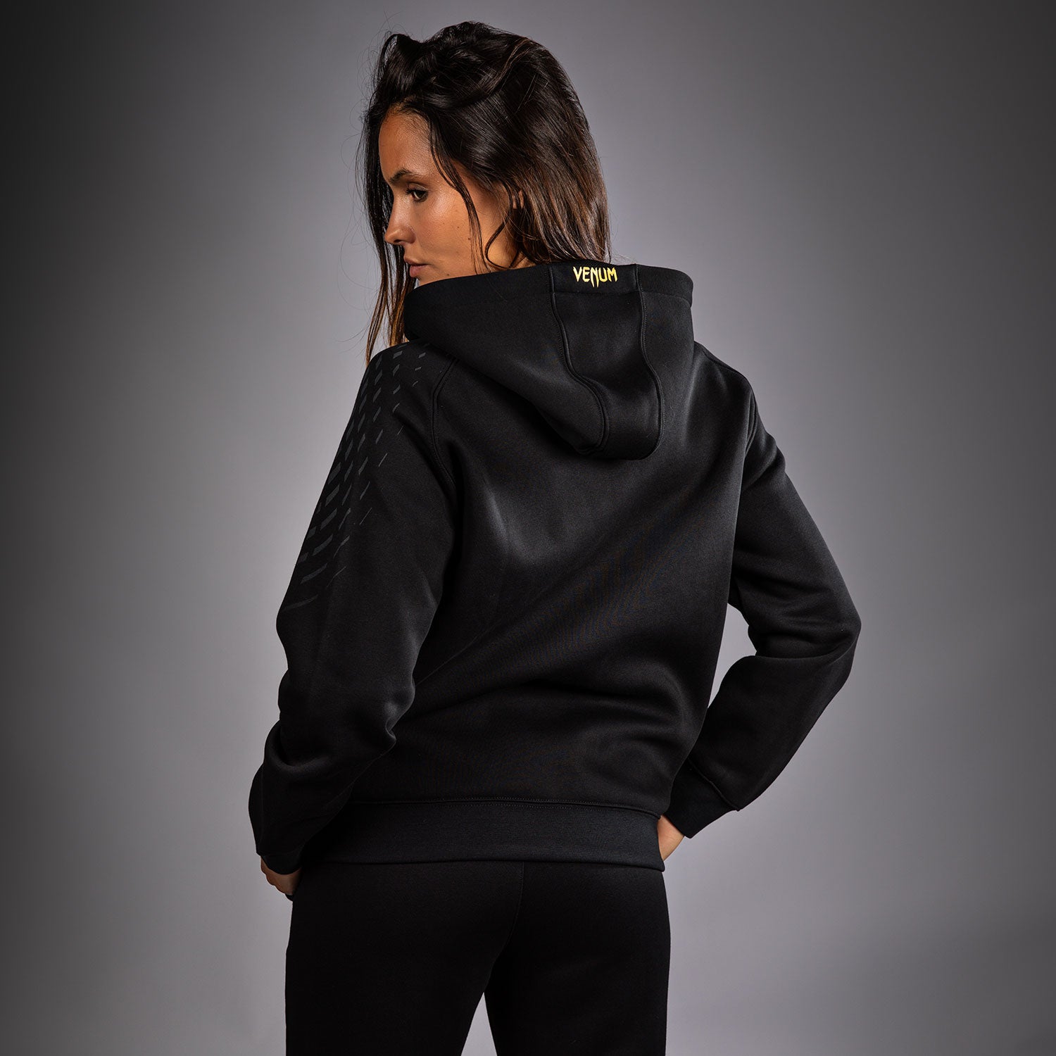 ufc-zenith-by-venum-replica-zip-hoodie-damen-champion-schwarz-gold image 3
