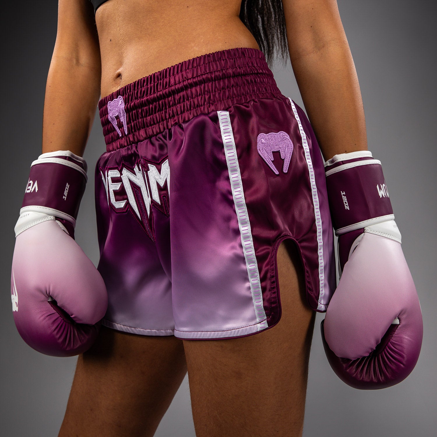 venum-iris-muay-thai-shorts-pflaume-wei-damen image 3
