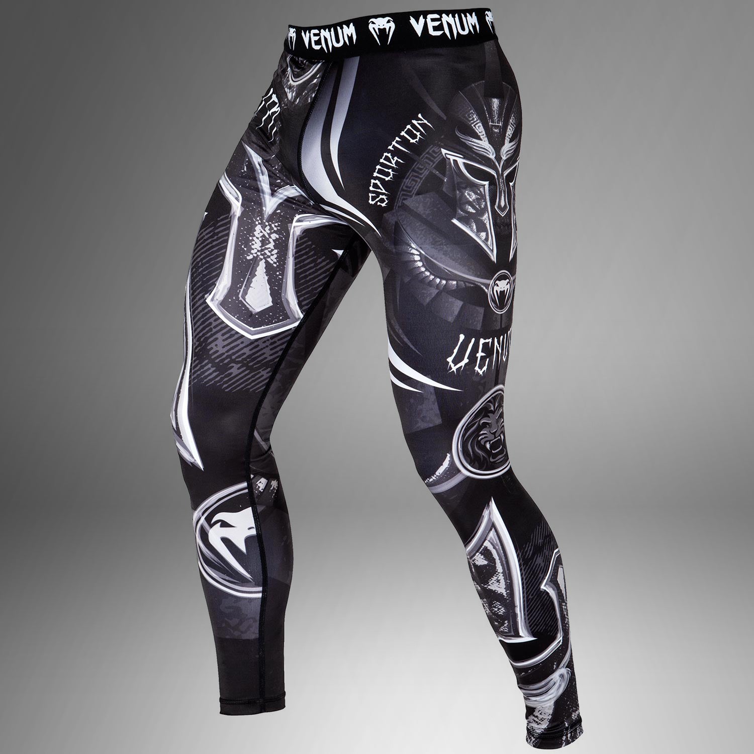 venum-gladiator-3-0-kompressionshose-schwarz-wei image 4