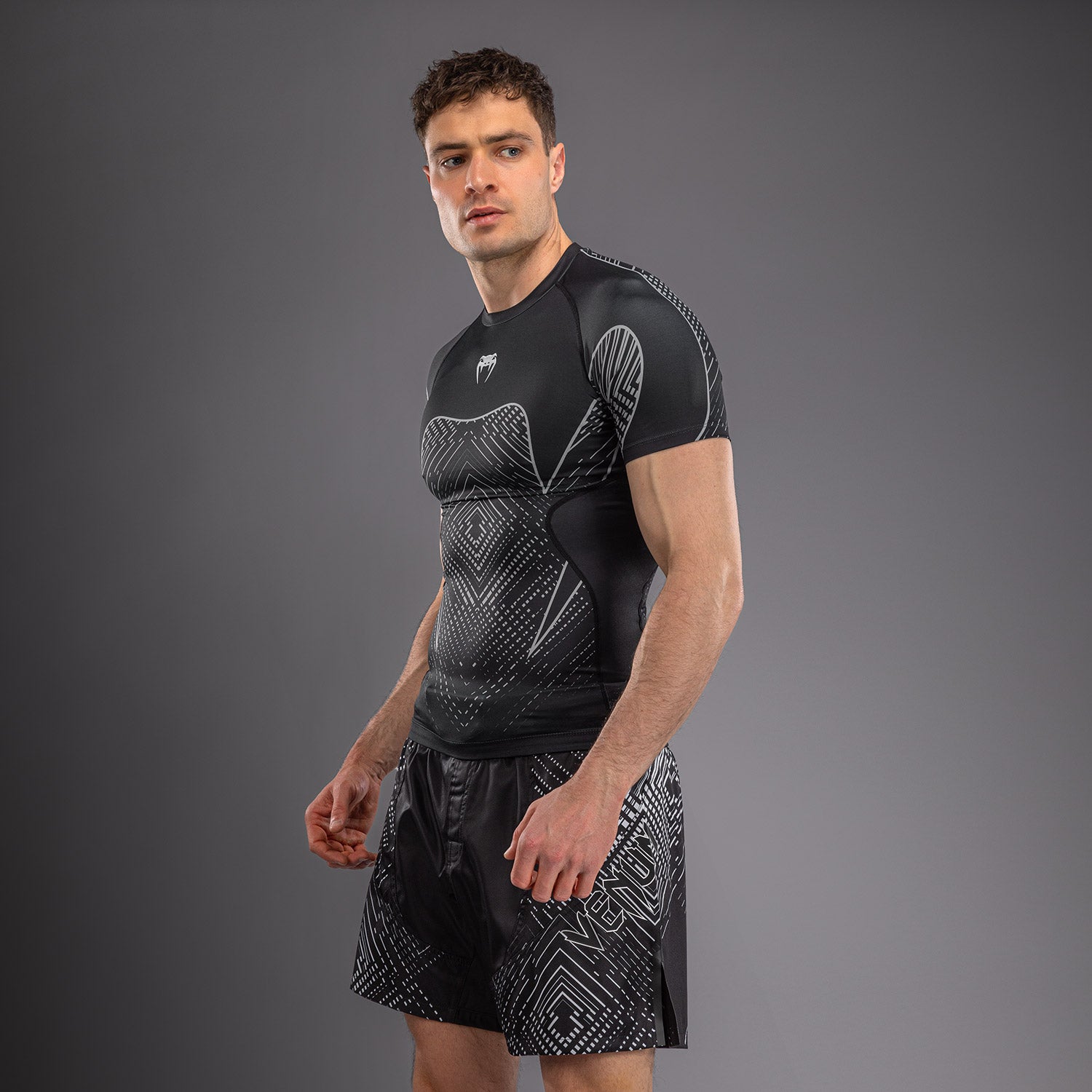 venum-midnight-fury-kurzarm-rashguard-schwarz-grau-silber image 3