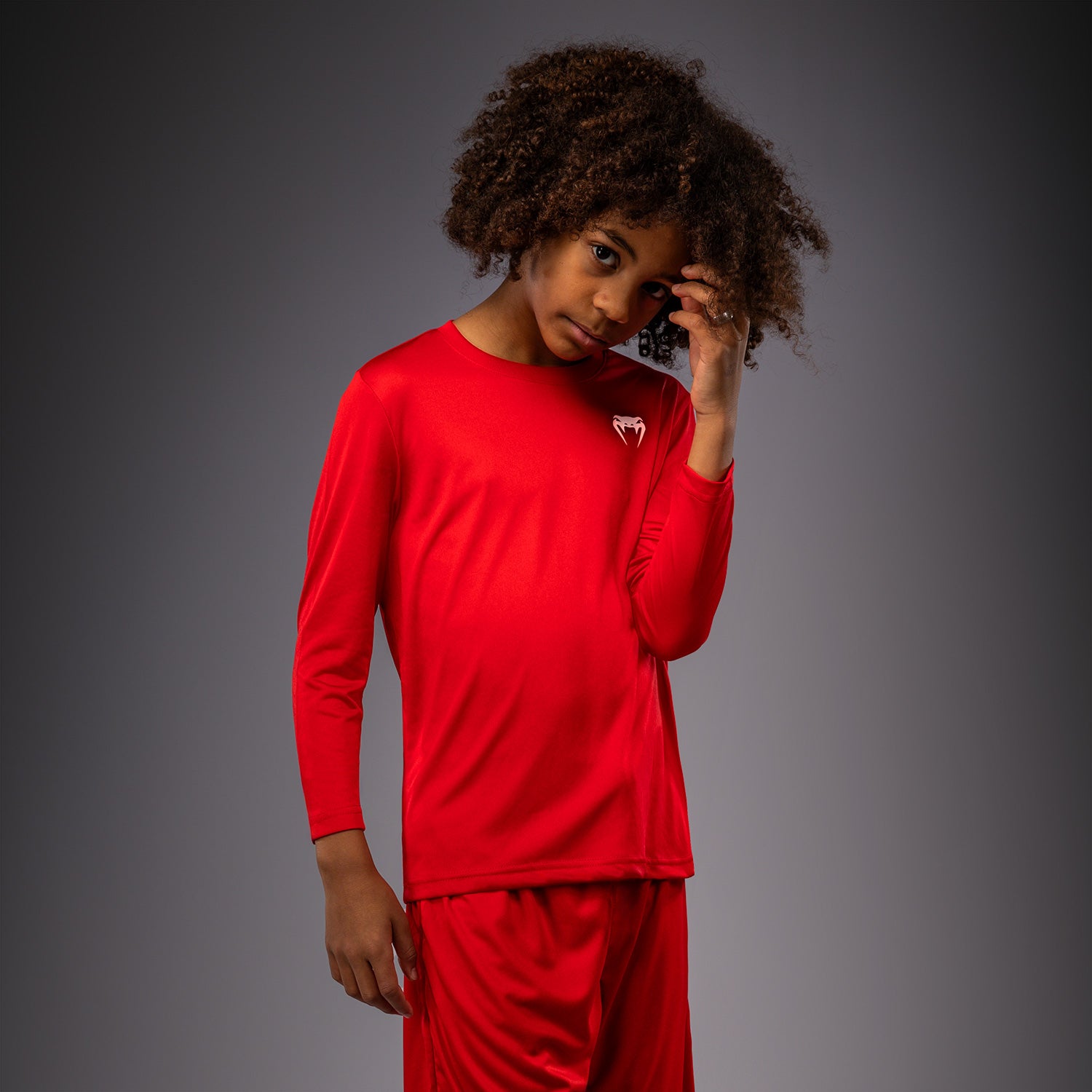 venum-lineup-langarm-t-shirt-kinder-rot-wei image 4