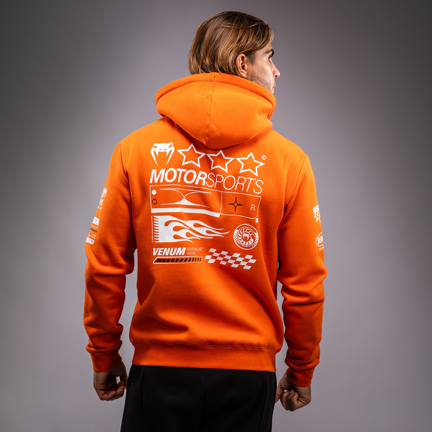 venum-motorsport-hoodie-tangerine-orange-herren image 1