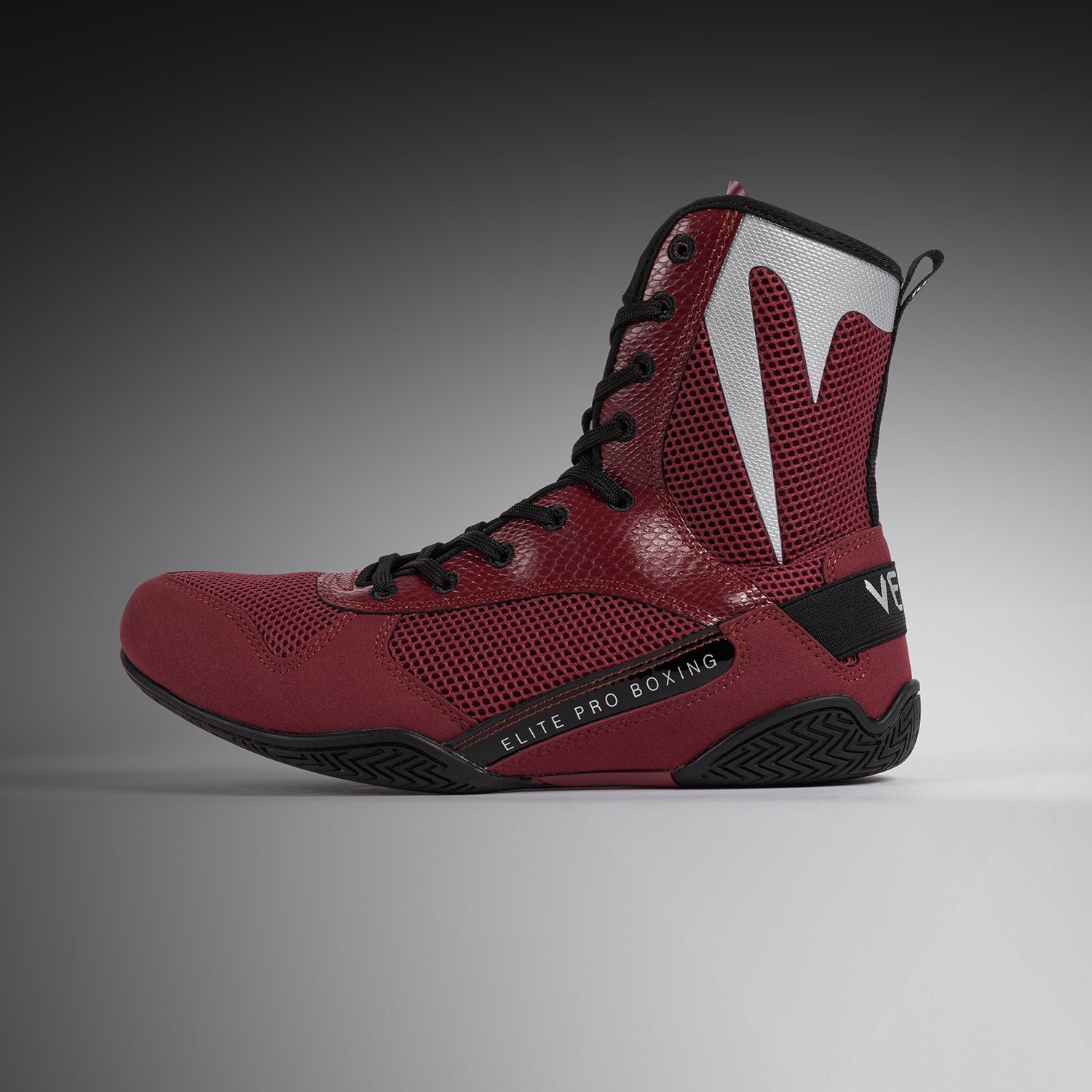 venum-elite-boxschuhe-burgund-silber image 2
