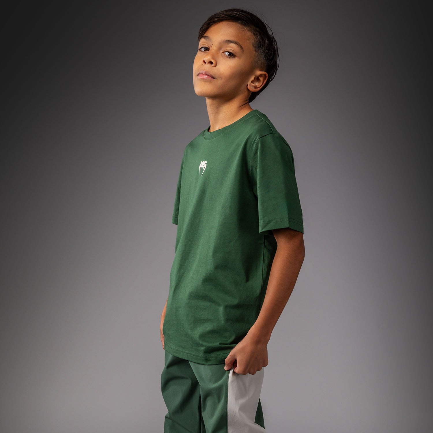 venum-contender-kids-t-shirt-kinder-waldgr-n-off-white image 2