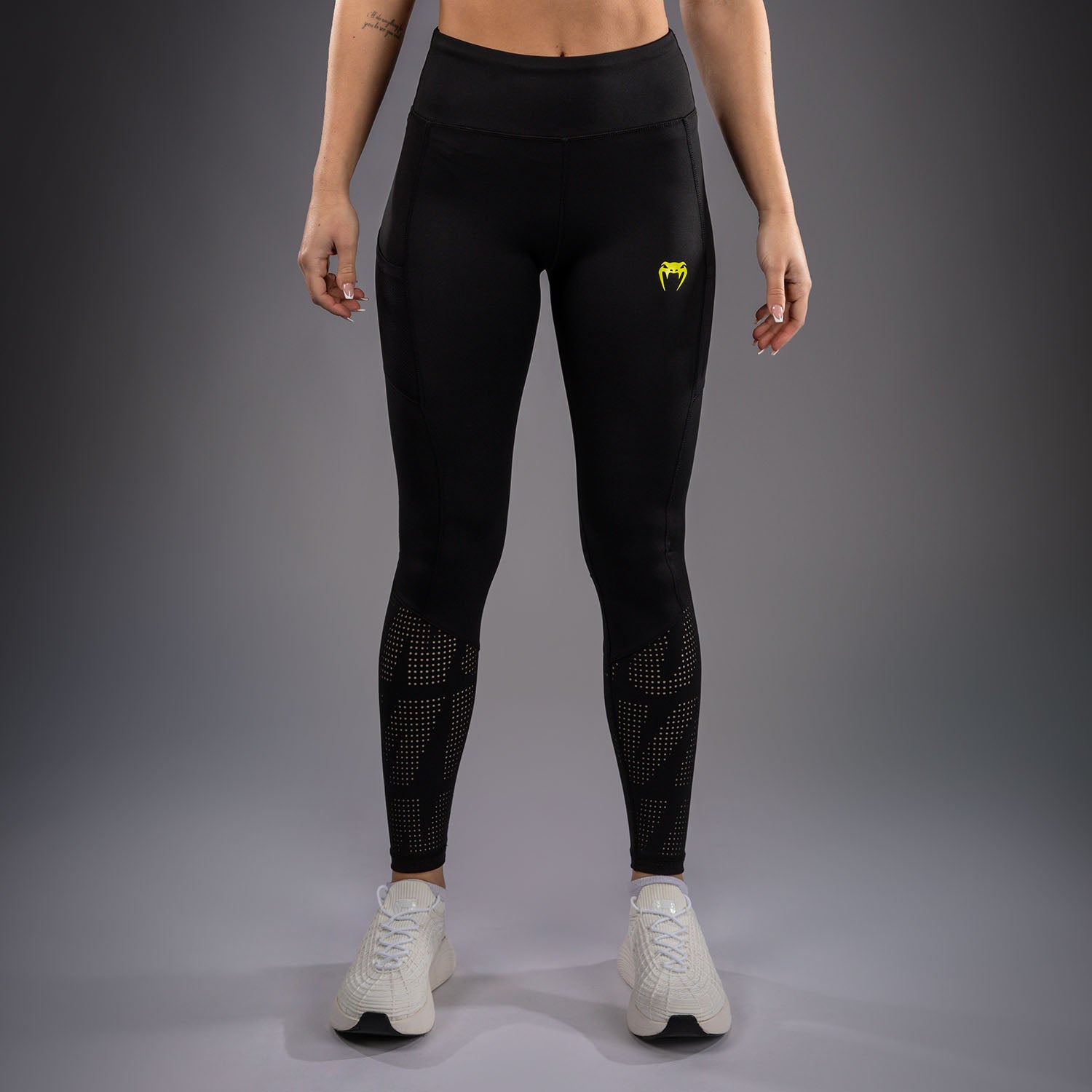 venum-lazer-damen-leggings-schwarz-gelb image 1