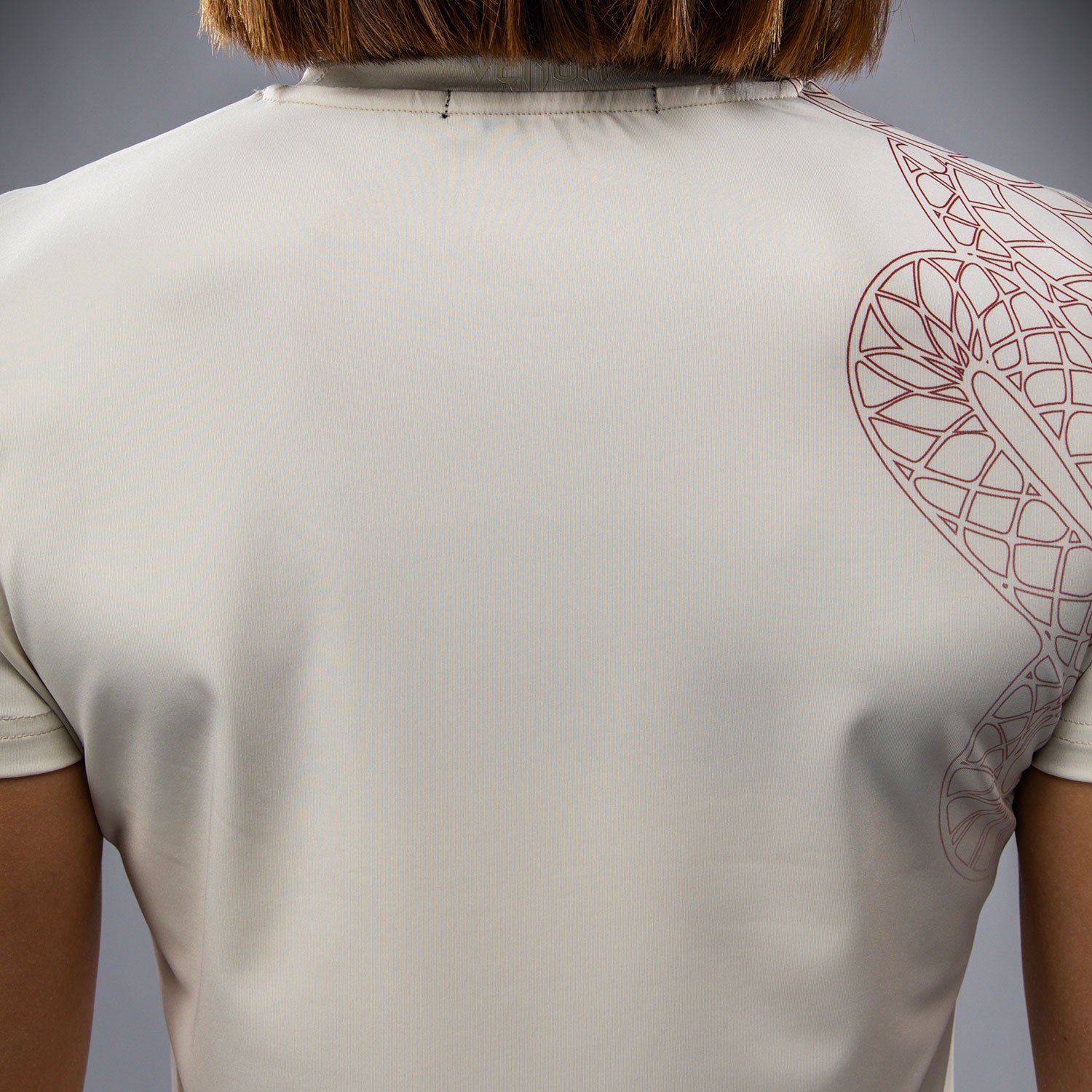 venum-serpenti-damen-dry-tech-t-shirt-elfenbein-bordeaux image 6