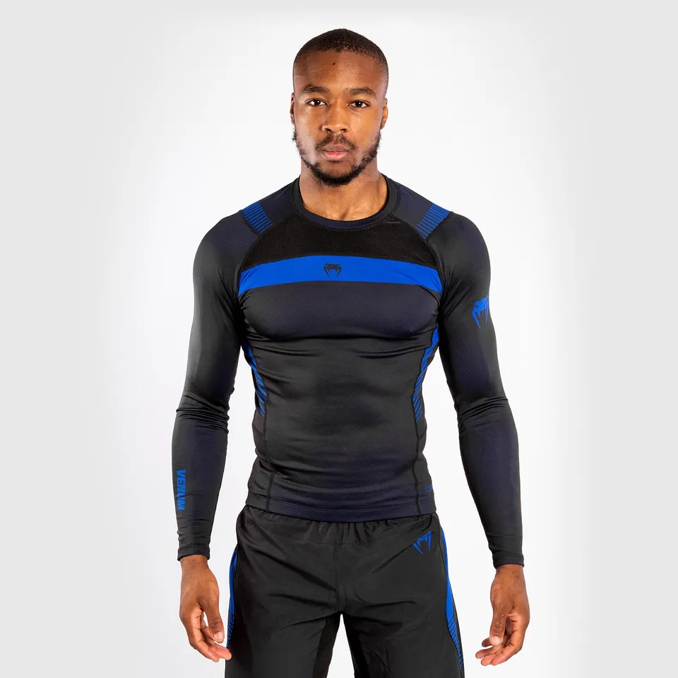 venum-no-gi-3-0-kompressions-t-shirt-langarm-schwarz-blau image 1