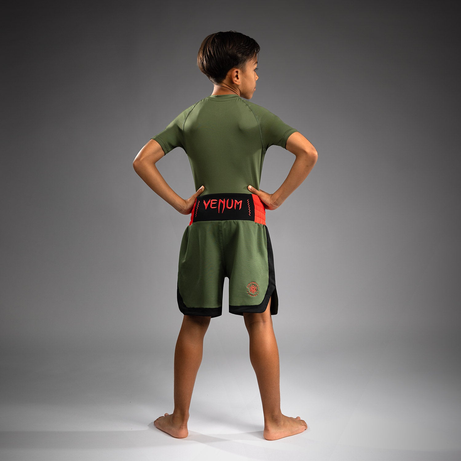 venum-classic-kinder-boxshorts-armeegr-n-orange image 3