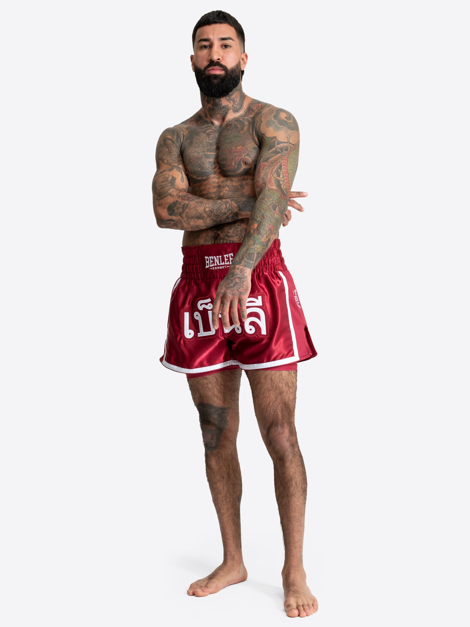 benlee-calista-muay-thai-shorts-satin-mit-innenhose image 2