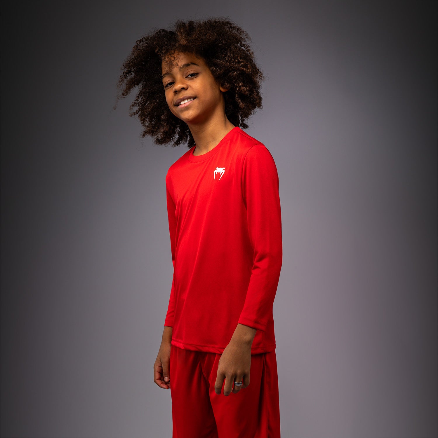 venum-lineup-langarm-t-shirt-kinder-rot-wei image 2