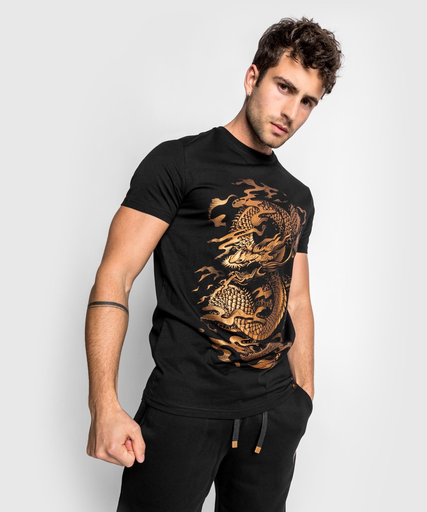 venum-dragon-s-flight-t-shirt-herren-schwarz-bronze image 2
