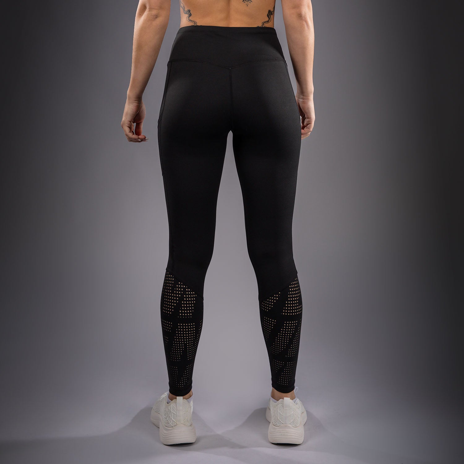 venum-lazer-damen-leggings-schwarz-gelb image 4