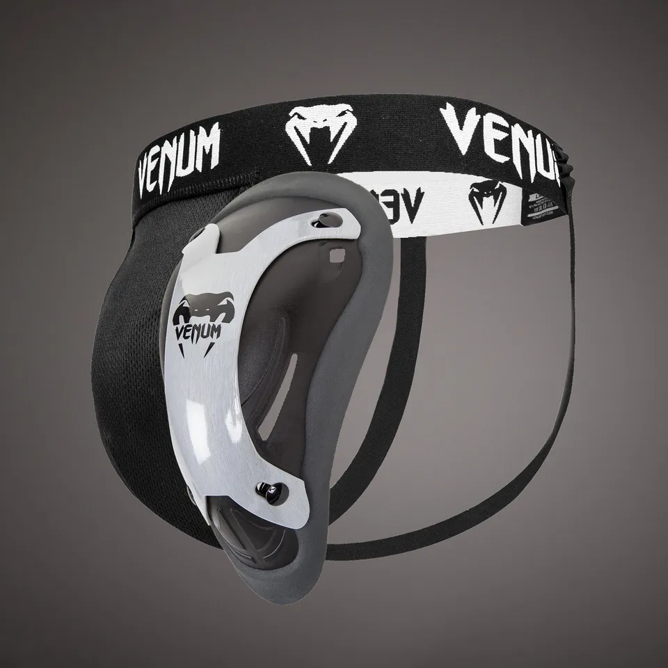 venum-competitor-silver-series-tiefschutz-mit-suspensorium-grau-schwarz image 1