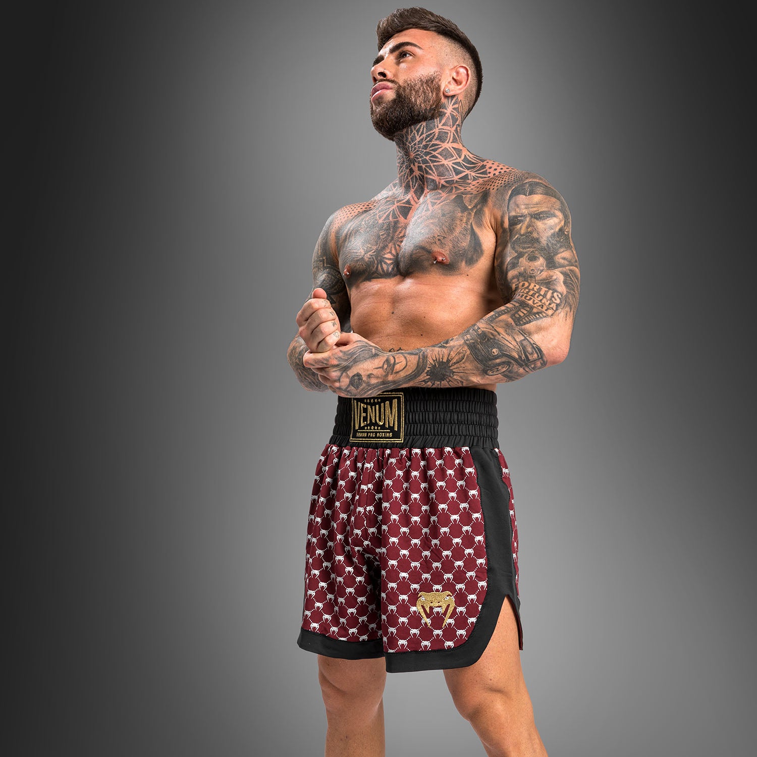 venum-monogram-boxershorts-schwarz-burgund image 3