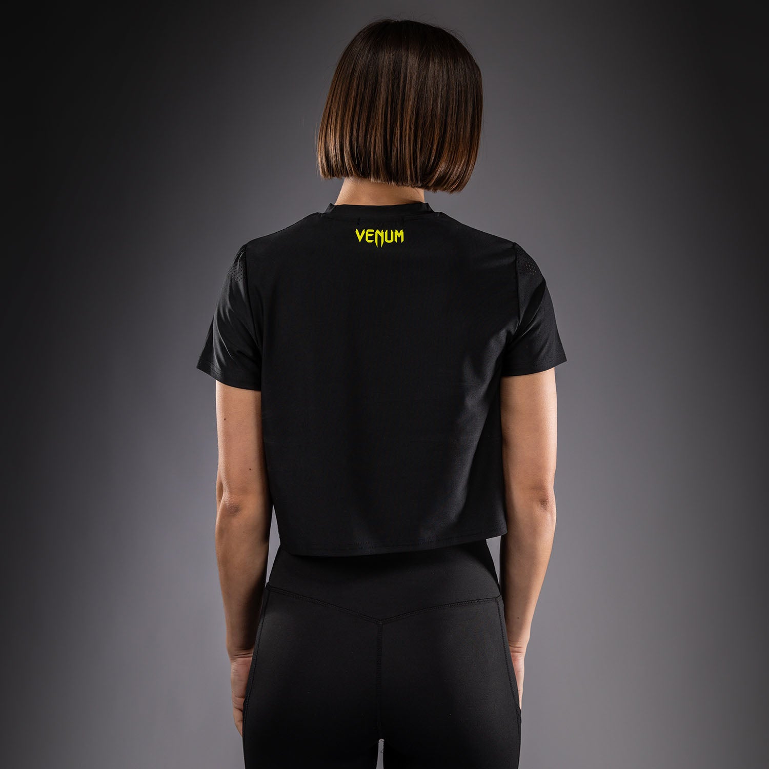 venum-lazer-dry-tech-t-shirt-damen-schwarz-gelb image 4